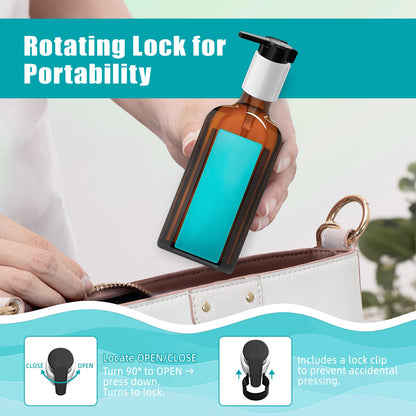 Lavender LSAUVWN 2PCS Dispenser Pump Replacement Compatible with MOROCCANOIL Treatment 1.7/3.4/4.2 Fl Oz (Not for Travel Size), Plastic Pumps Head with Lock Clip for Hair Oil Bottle (Bottle Not Included)