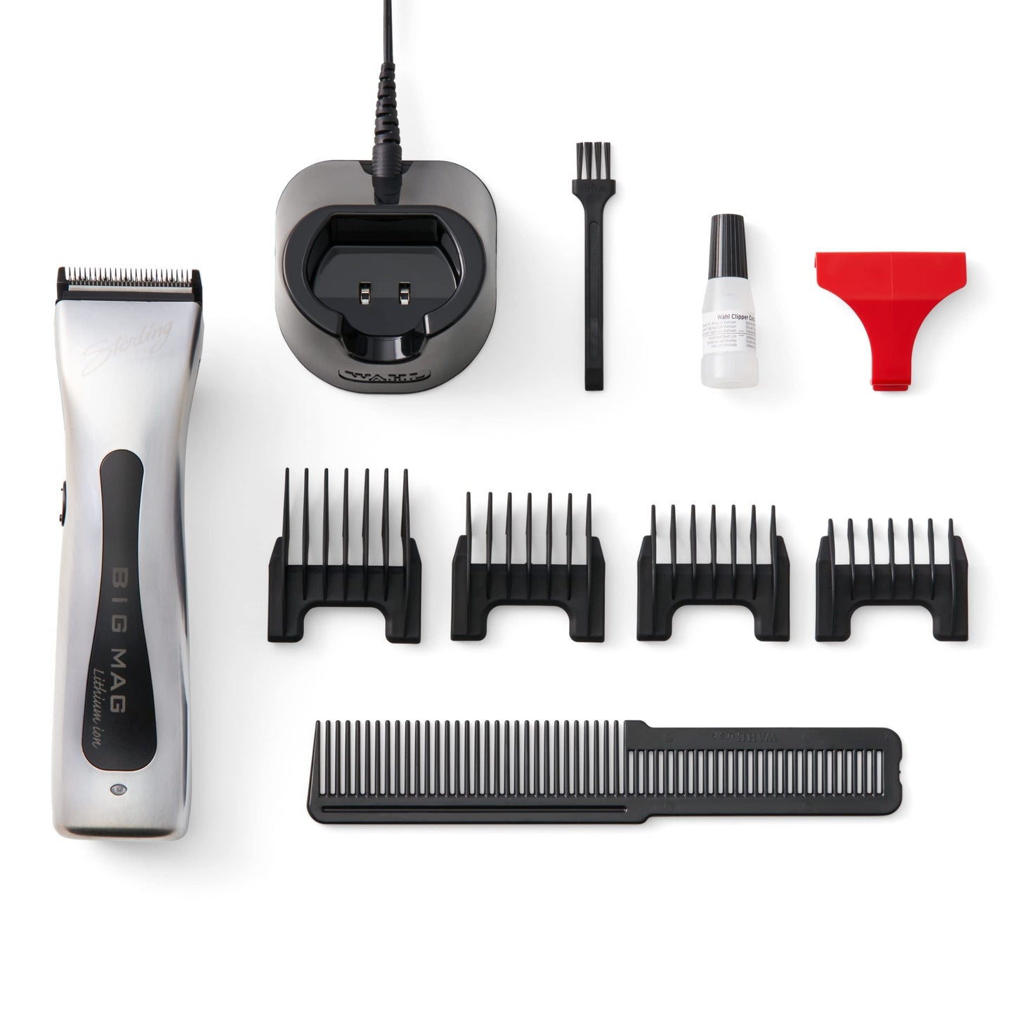 White Smoke Wahl Professional - Sterling Big Mag Cordless Clipper and Sterling Mag Hair Trimmer Set - Salon-Quality Electric Hair Cutting Tools for Men and Women