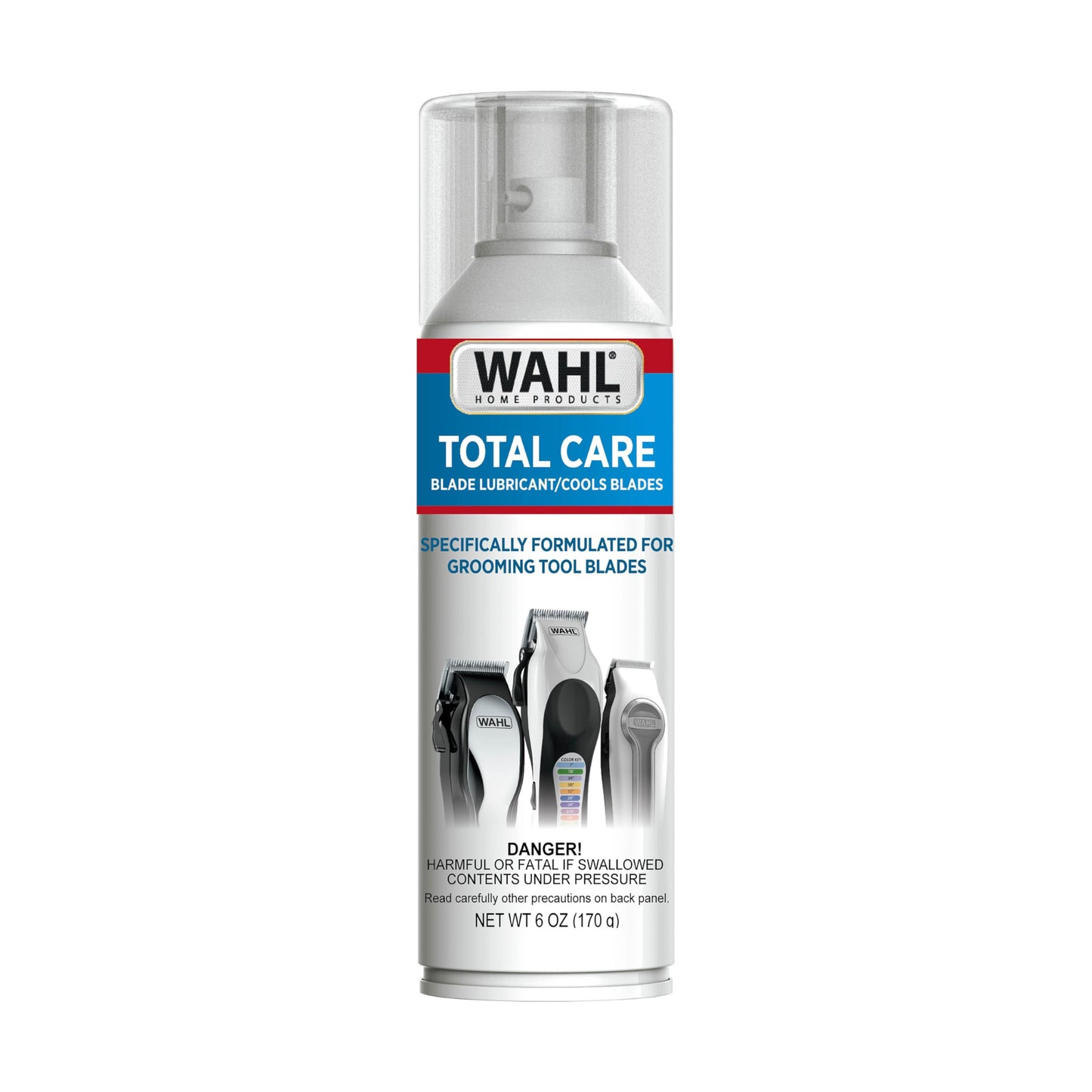 Light Gray Wahl Total Care Blade Coolant Clipper Spray – For Hair Clippers & Beard Trimmers for Men, Model 3776P