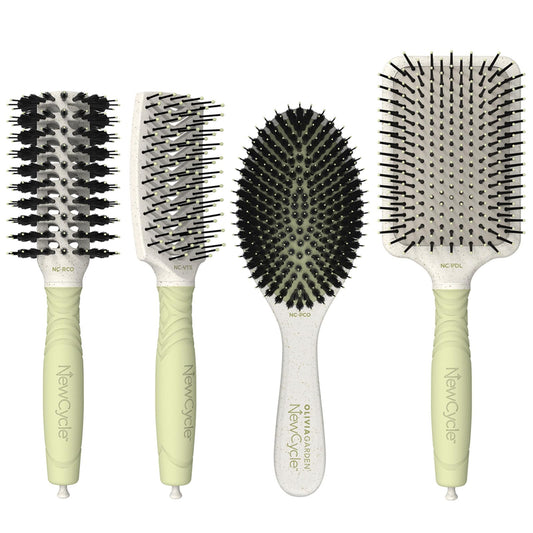 White Smoke Olivia Garden NewCycle Ionic bristles Cushion Hair Brush and made from 100% recycled material (except bristles and cushion)