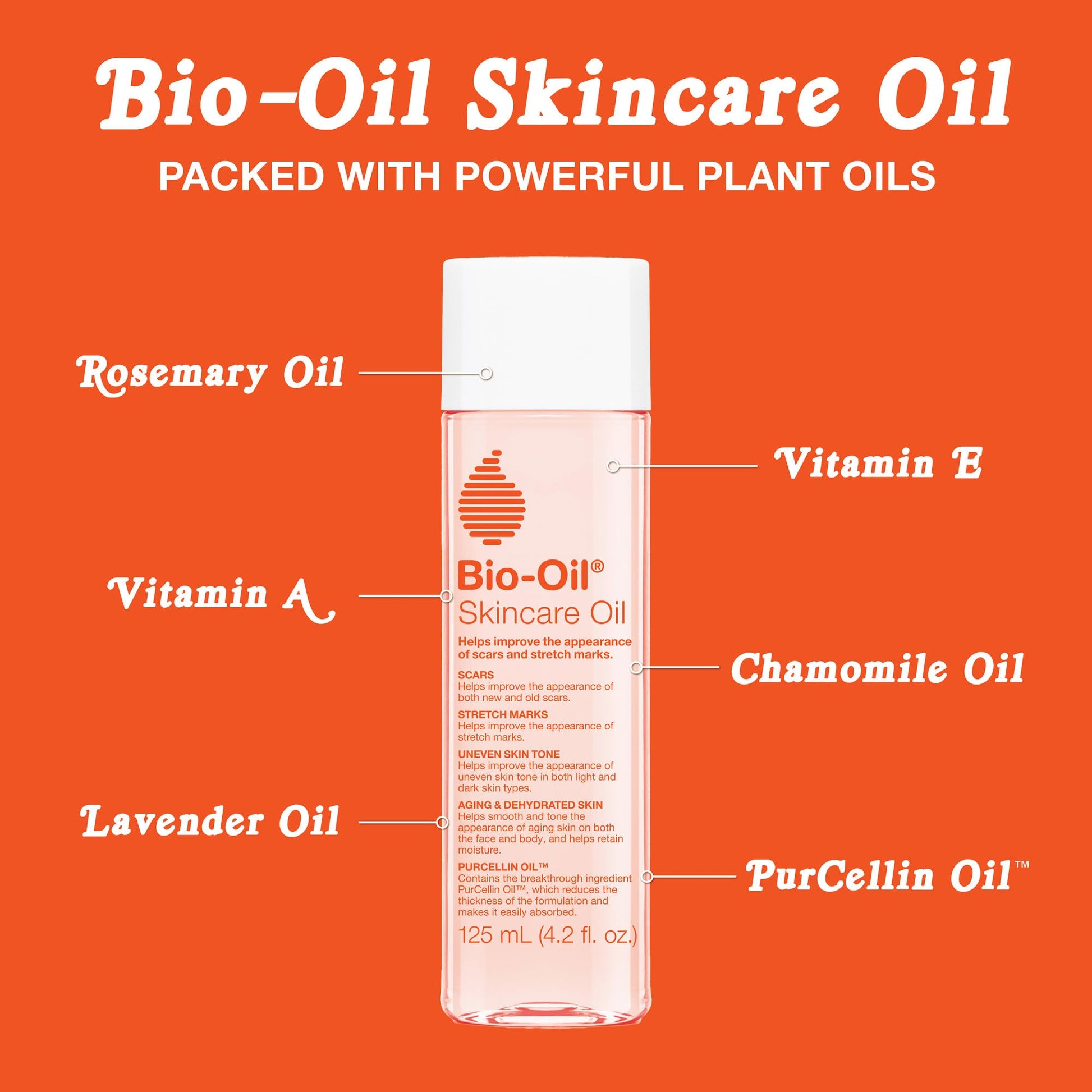 Chocolate Bio-Oil Skincare Body Oil Serum for Scars and Stretch Marks, Face and Body Moisturizer with Vitamin E & A for Sensitive Dry Skin, Dermatologist Recommended, Non-Comedogenic, 4.2 Oz