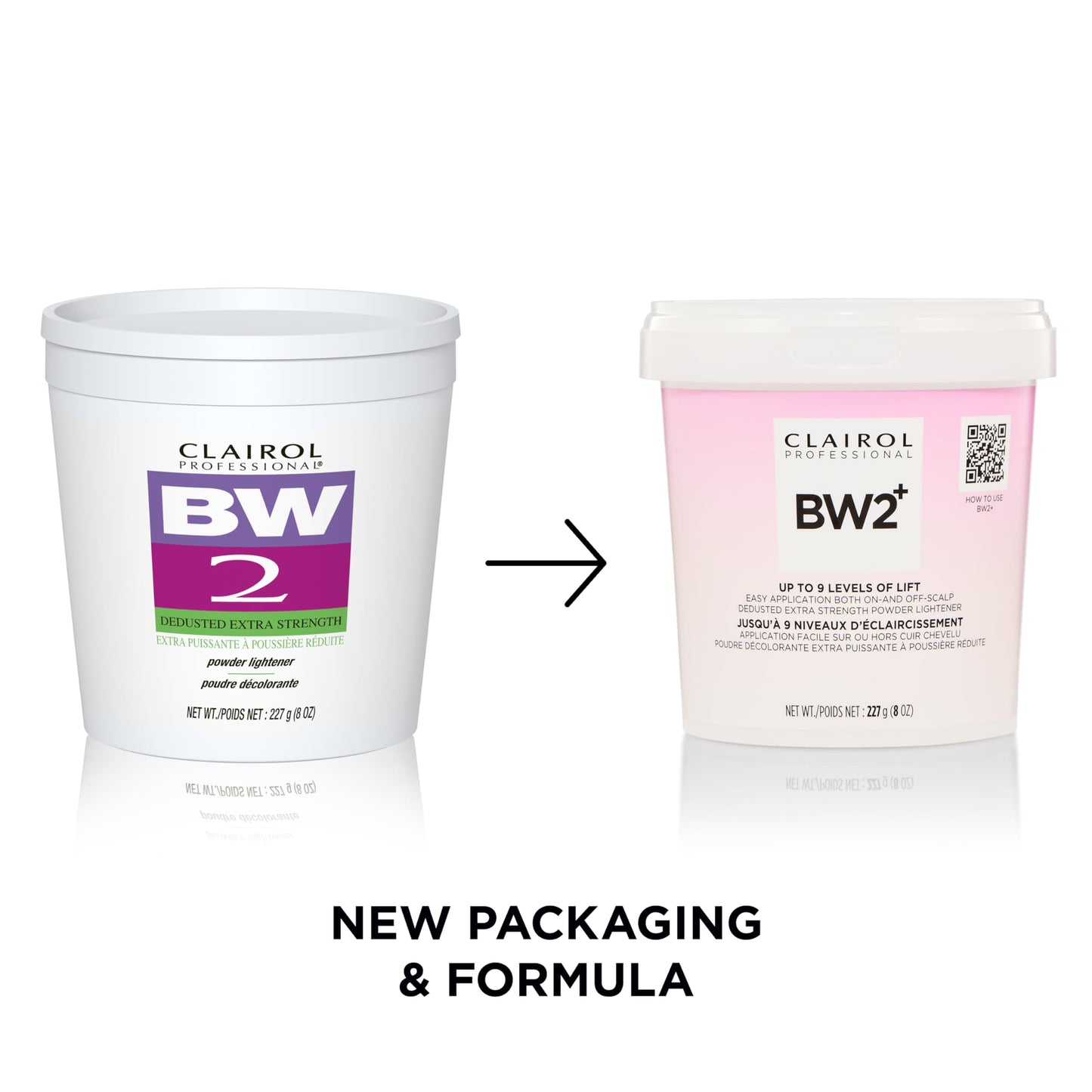 White Smoke Clairol Professional BW2+ Dedusted Extra Strength Powder Lightener for Hair Highlights, 8 oz.