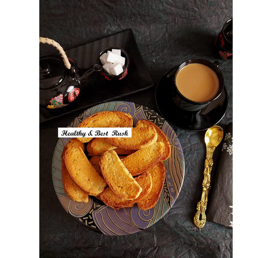 Black Crispy Calcutta Handcrafted Suji Rusks/Milk Toast/Rusk/Toast/Premium Butter Rusk/Toast-850g(850g*1Pac)