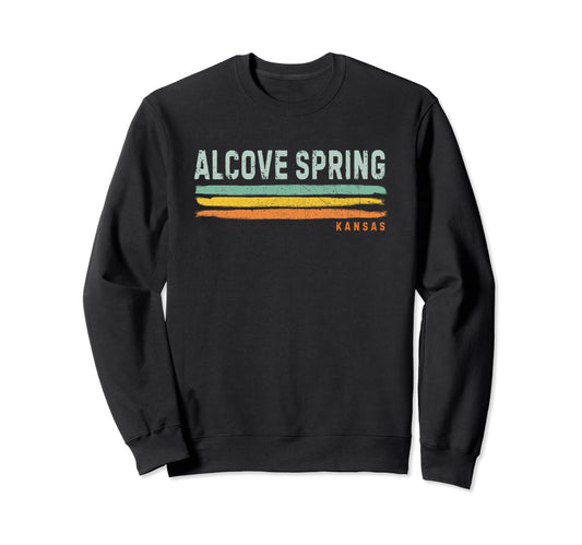 Dark Slate Gray Vintage Stripes Alcove Spring KS Sweatshirt