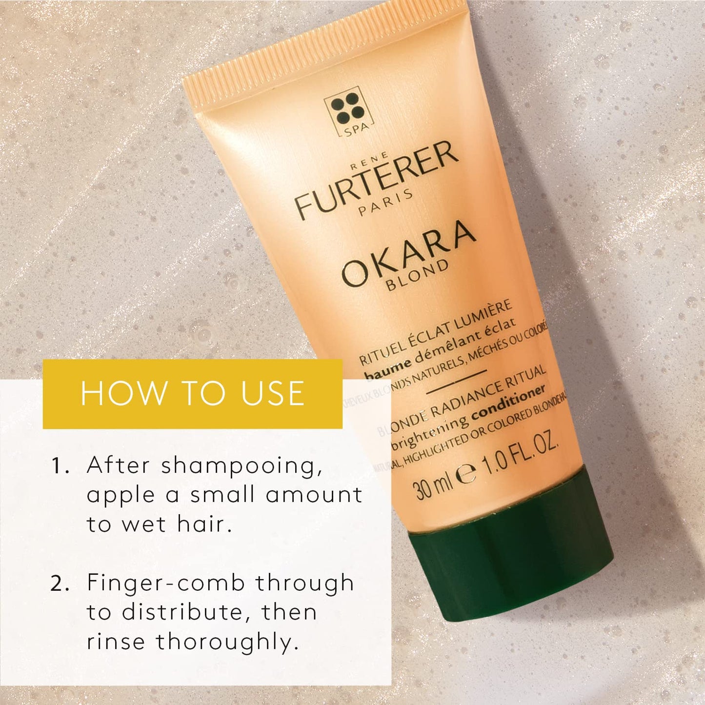 Gray René Furterer OKARA BLONDE Brightening Conditioner - For Natural, Highlighted & Bleached Blonde Hair - Travel-Size - 1 fl. oz.