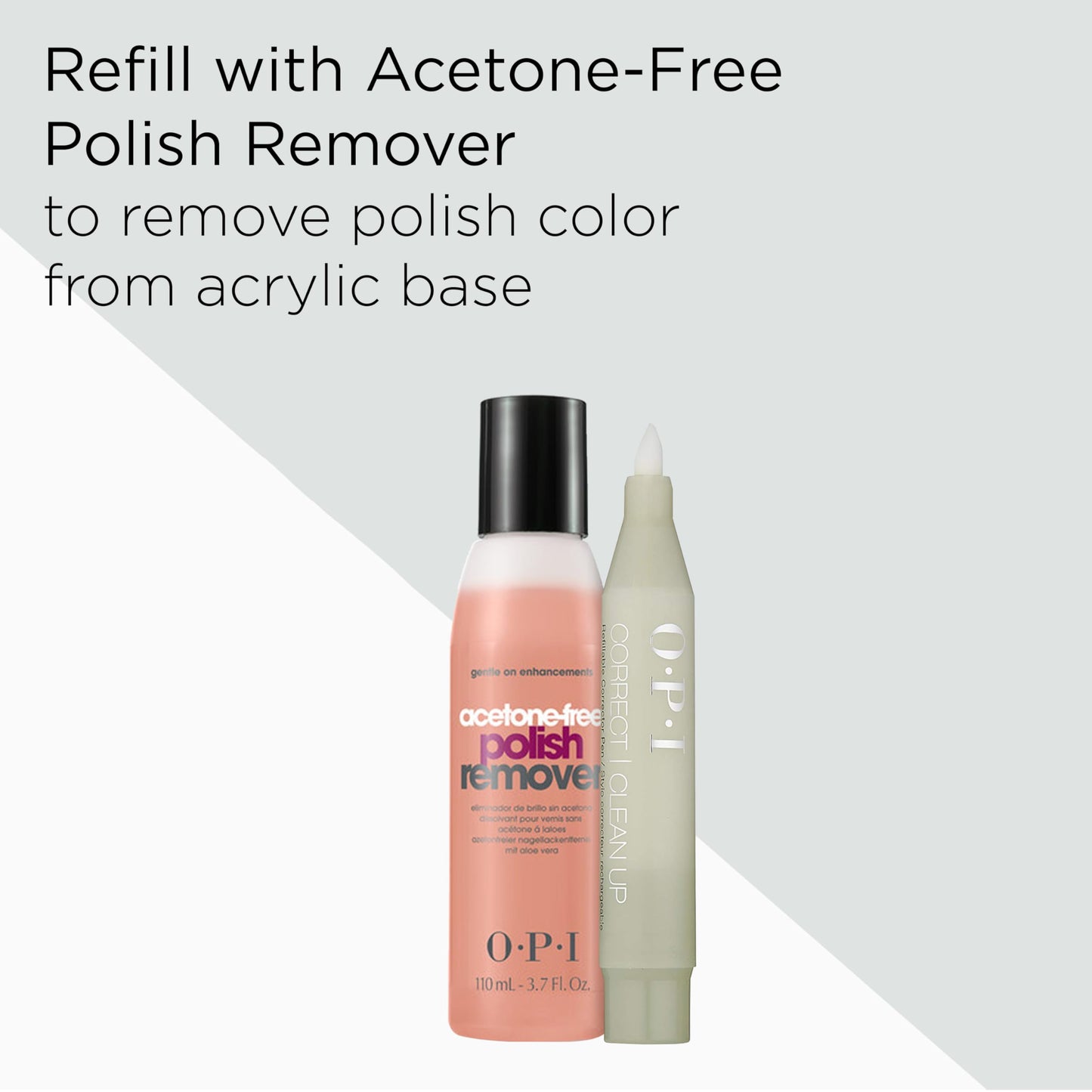 Lavender OPI Correct Clean Up | Refillable Nail Polish Remover Corrector Pen | Gentle & Non-Drying Formula | Includes Replacement Tip | 0.13 fl oz