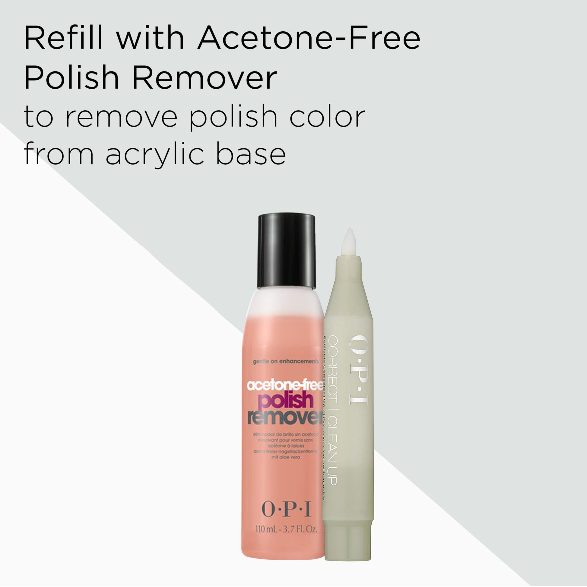Lavender OPI Correct Clean Up | Refillable Nail Polish Remover Corrector Pen | Gentle & Non-Drying Formula | Includes Replacement Tip | 0.13 fl oz