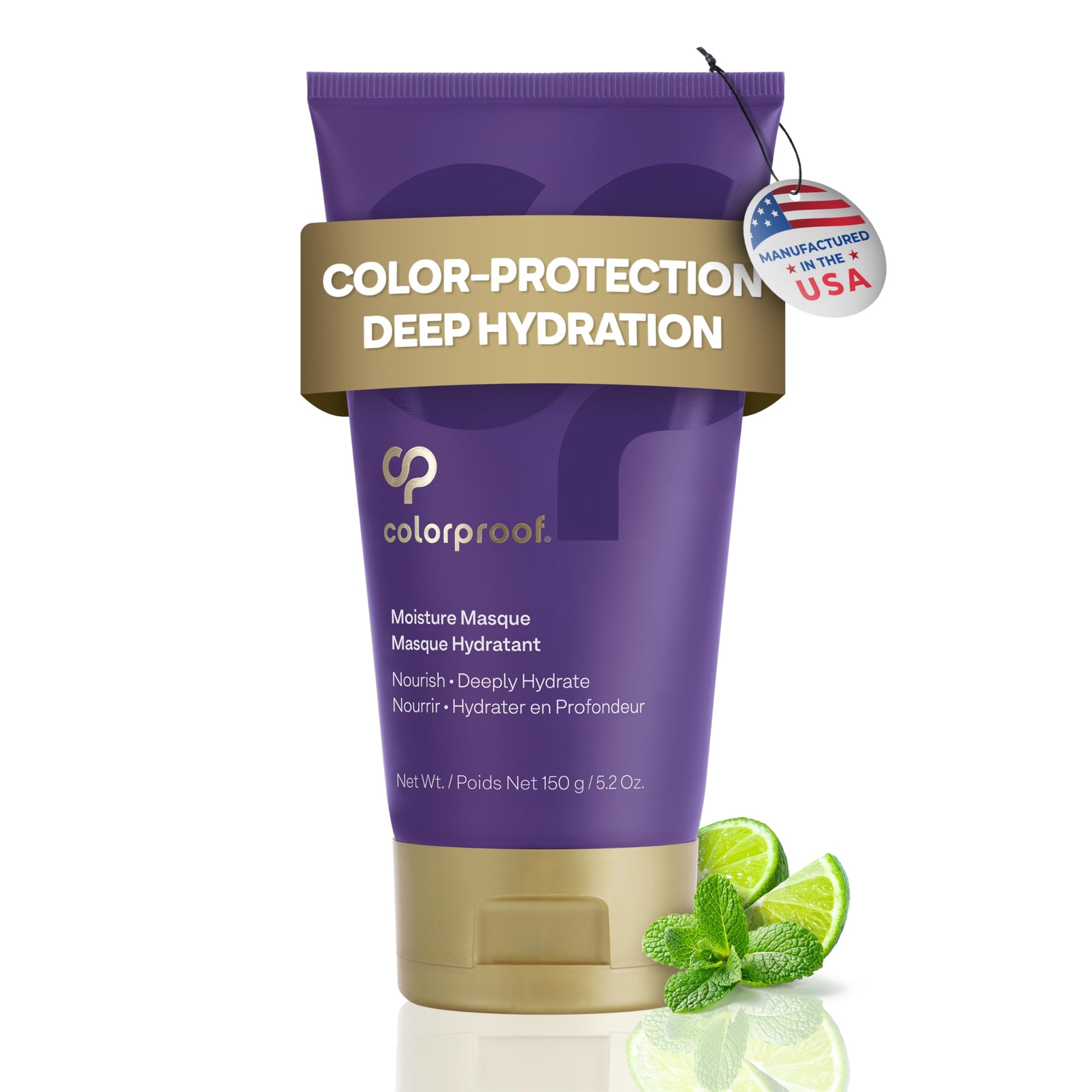 White Smoke Colorproof Moisture Masque 5.2FL.Oz. Hydrating Moisturizing Deep Conditioner for Color-Treated Hair, Mojito Mint Scent