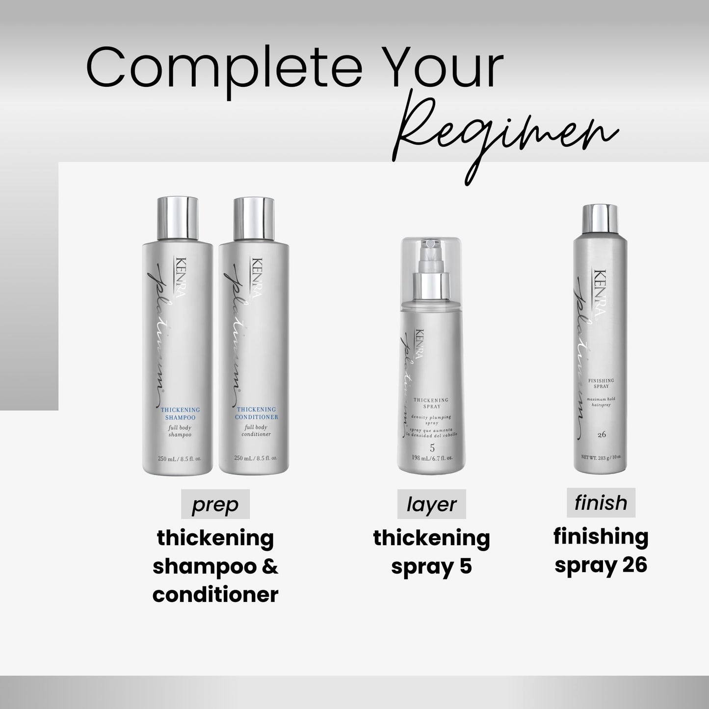 White Smoke Kenra Professional Platinum Thickening Spray 5 | Volumizing Styler | All Hair Types | 6.7 fl. oz. (2-Pack)