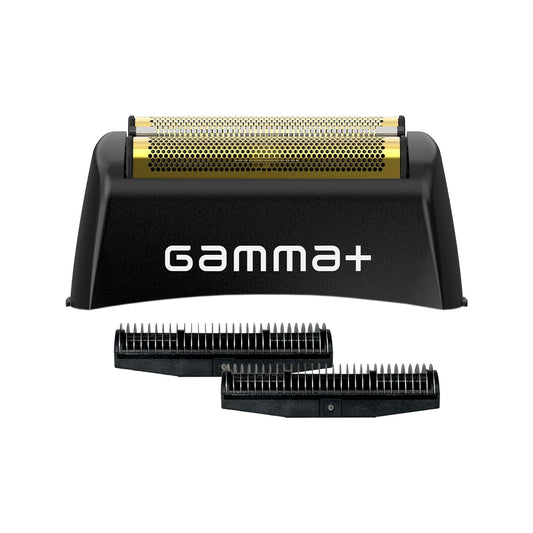 White Smoke GAMMA+ Replacement Gold Titanium Foil Head & Set of 2 Stainless Steel Echo Cutters Compatible with Gamma+ Boosted Shaver