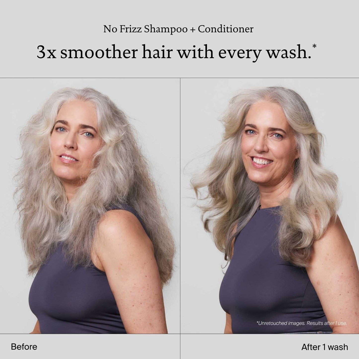 Light Gray Living proof No Frizz Conditioner, Smoothing Conditioner for Women, Controls Frizz, and Softens Hair for All Hair Types, 8 oz