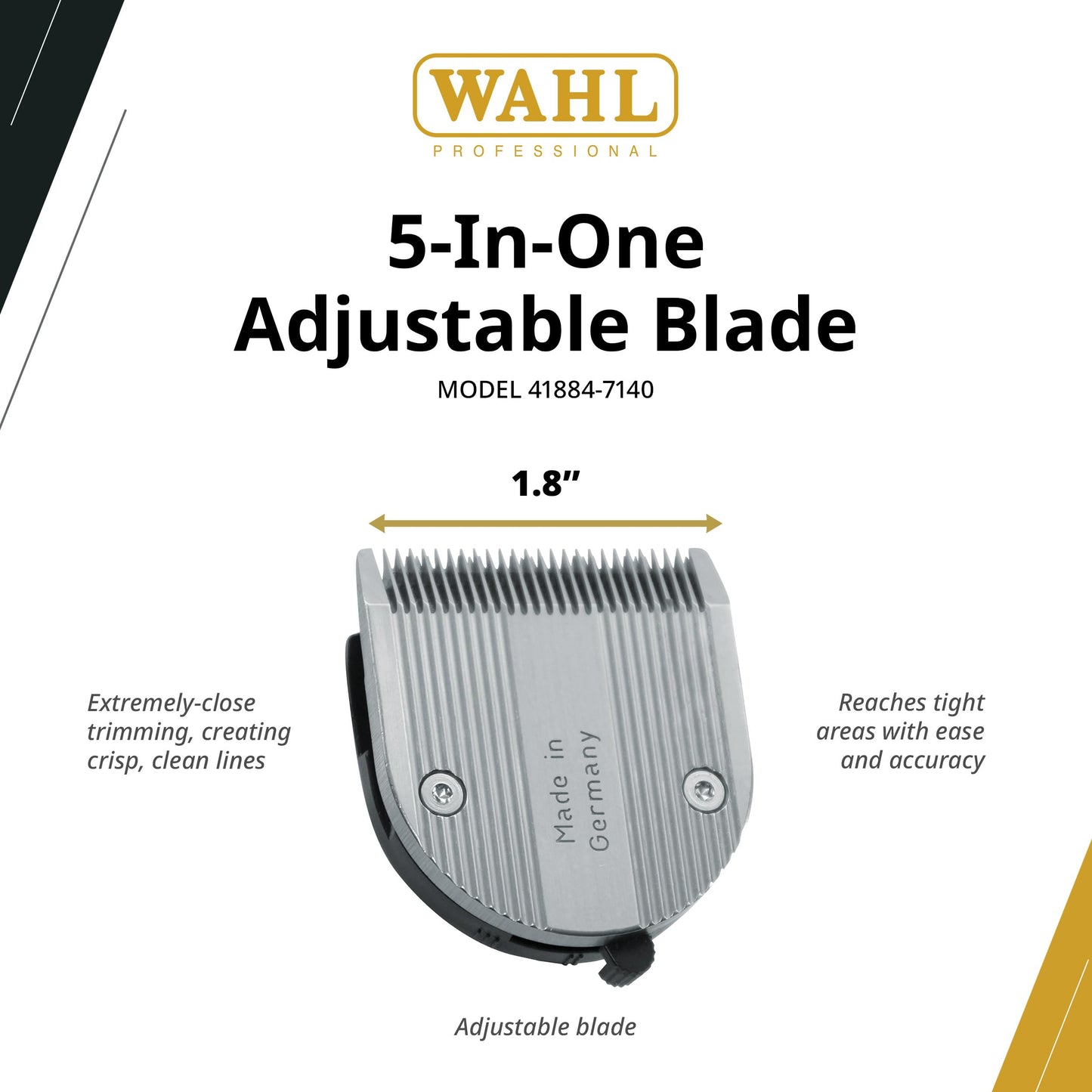 White Smoke Wahl Professional ChromStyle Blade, 5-in-1 Adjustable Clipper Blade, Seamless Cutting, Fits ChromStyle Pro, Bravura, Arco, and Figura Clippers