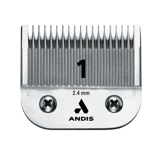 White Smoke Andis 64465 CeramicEdge Carbon-Infused Detachable Clipper Blade, Size 1, 3/32-Inch Cut Length