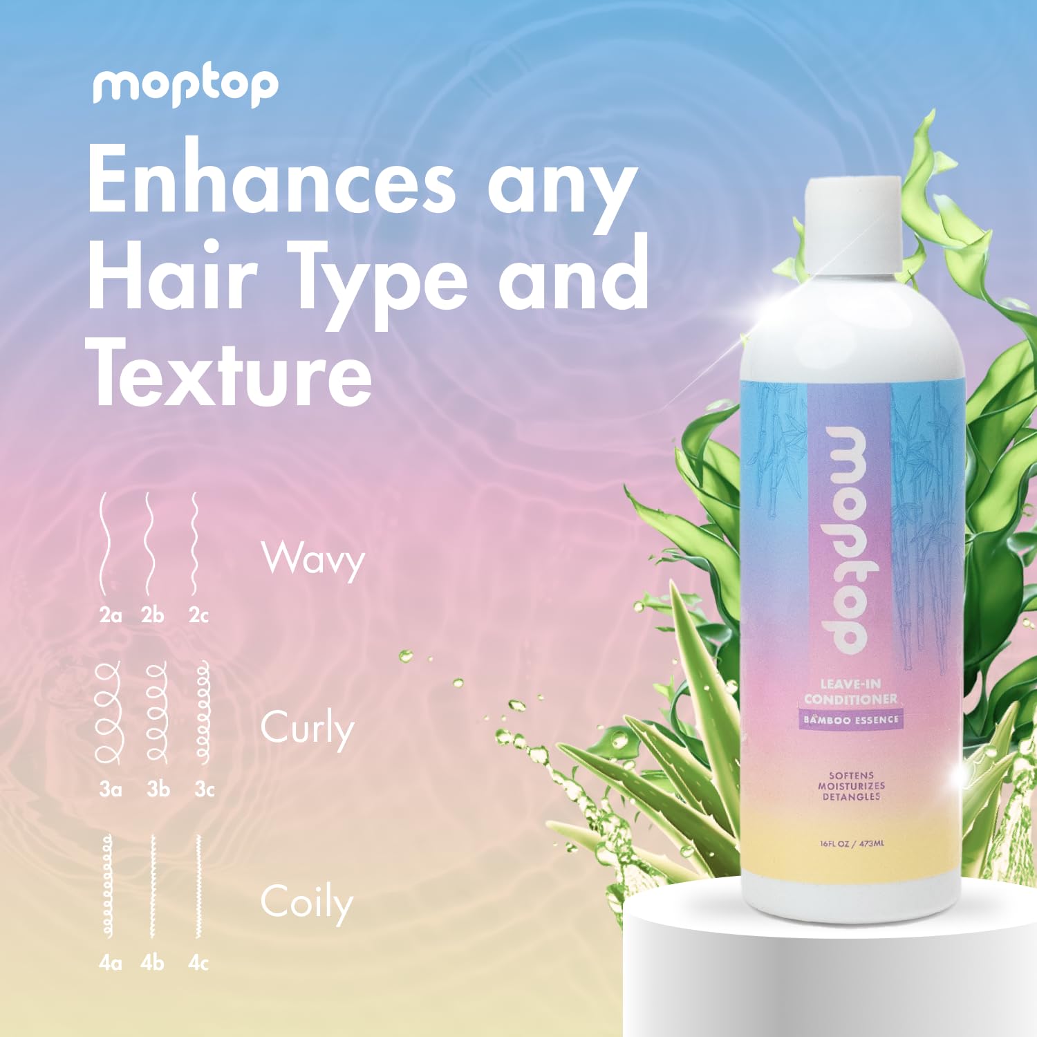 Thistle MopTop Leave In Conditioner for Curly Hair – Hair Moisturizer to Soften, Moisturize & Hydrate, Anti Frizz for All Textures & Curl Types, Sulfate & Paraben Free Hair Conditioner