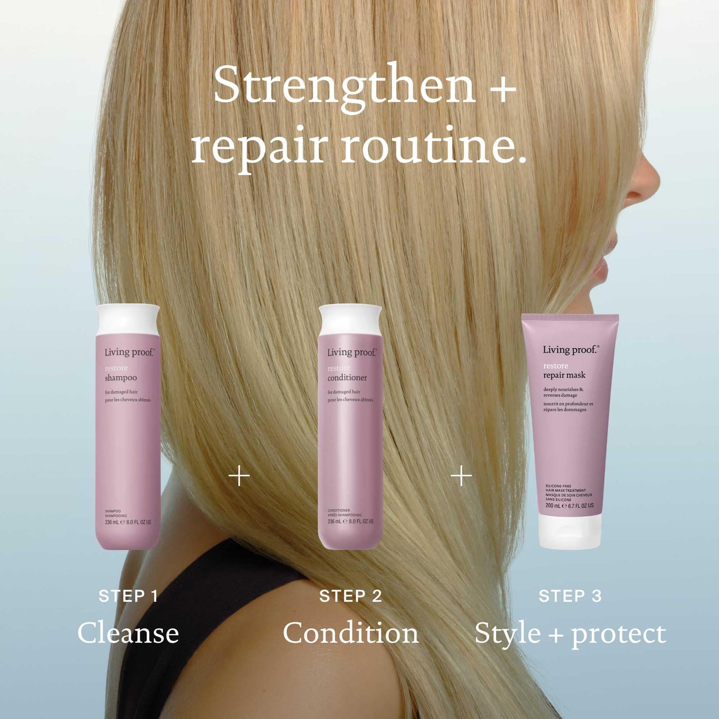 Rosy Brown Living proof Restore Conditioner, Repairs & Strengthens, Adds Shine For All Hair Types, 8 oz