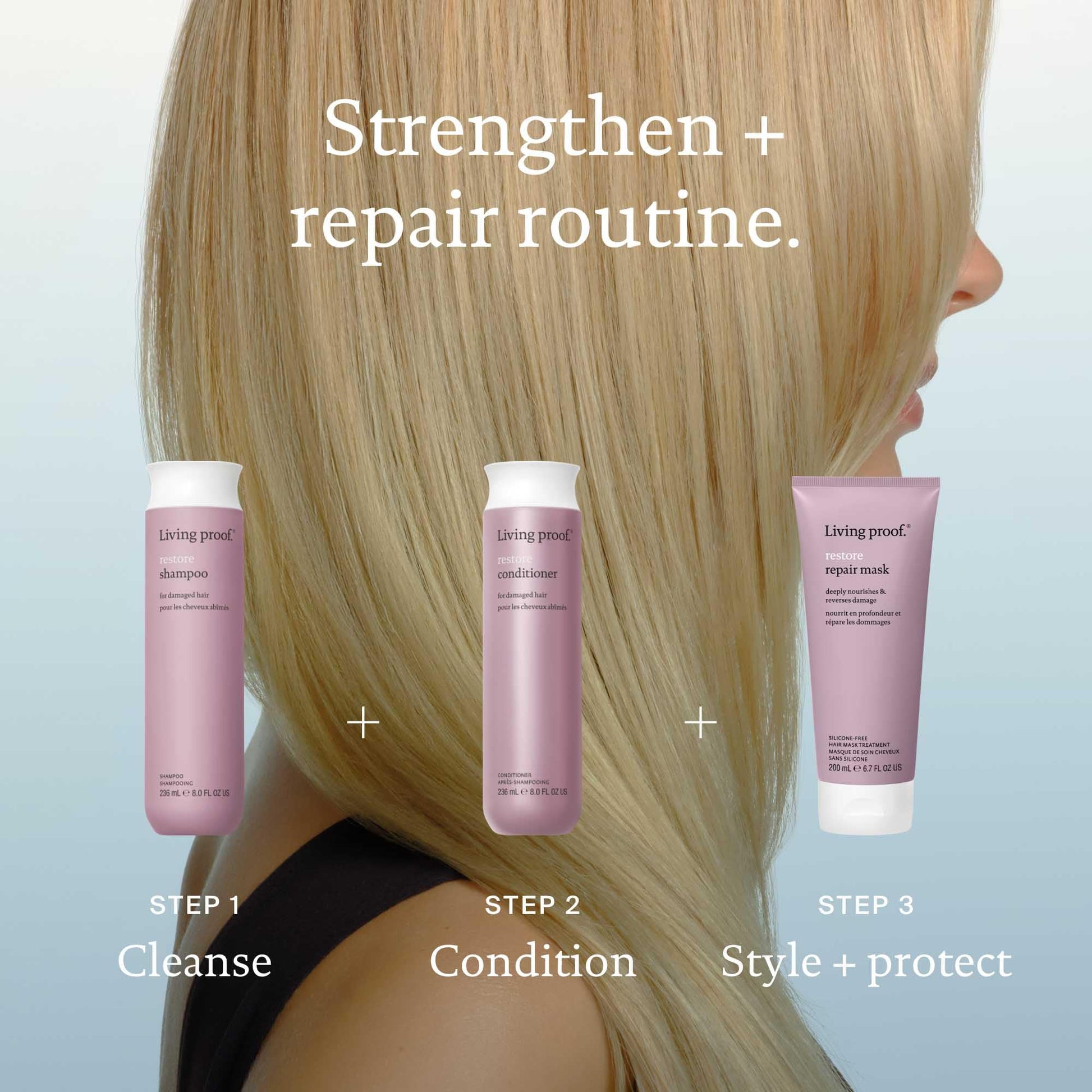 Rosy Brown Living proof Restore Conditioner, Repairs & Strengthens, Adds Shine For All Hair Types, 8 oz