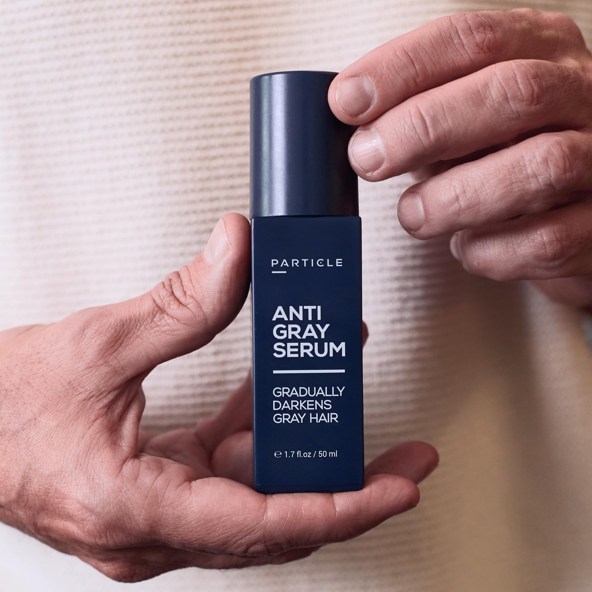 Light Gray Particle Anti-Gray Serum for Men – Gradually Reduces Gray Hair on Head & Beard Without Dye – Natural Gray Reduction with Silverfree™, Vitamin A, Melitane & Allantoin – Peroxide & Ammonia Free
