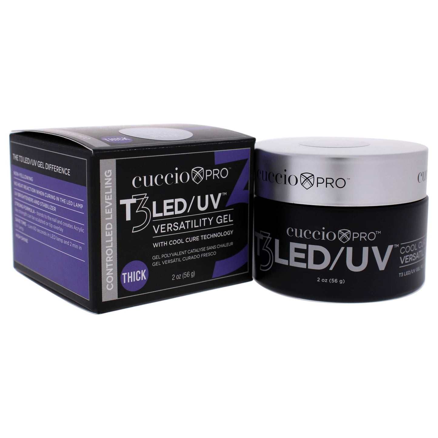White Smoke Cuccio Pro T3 LED/UV Cool Cure Versatility Gel - Self-Levelling Gel With Calcium - Incredibly Flexible - Strong Adhesion - High Shine Finish - Fast Application - Opaque Petal Pink - 2 Oz Nail Gel