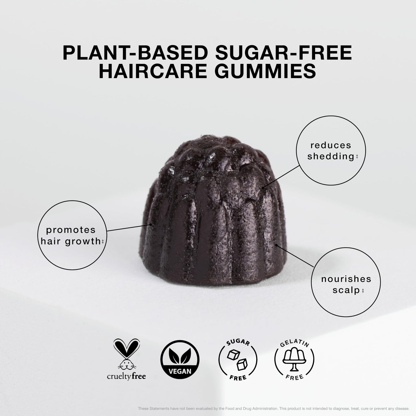 Lavender IMARAÏS Beauty Grow Haircare Gummy - Organic Functionable Mushrooms to Support Healthy Hair Growth & Nourish Scalp - Chaga, Reishi, Snow Mushroom - Blueberry Flavored, Sugar-Free, 60 Gummies