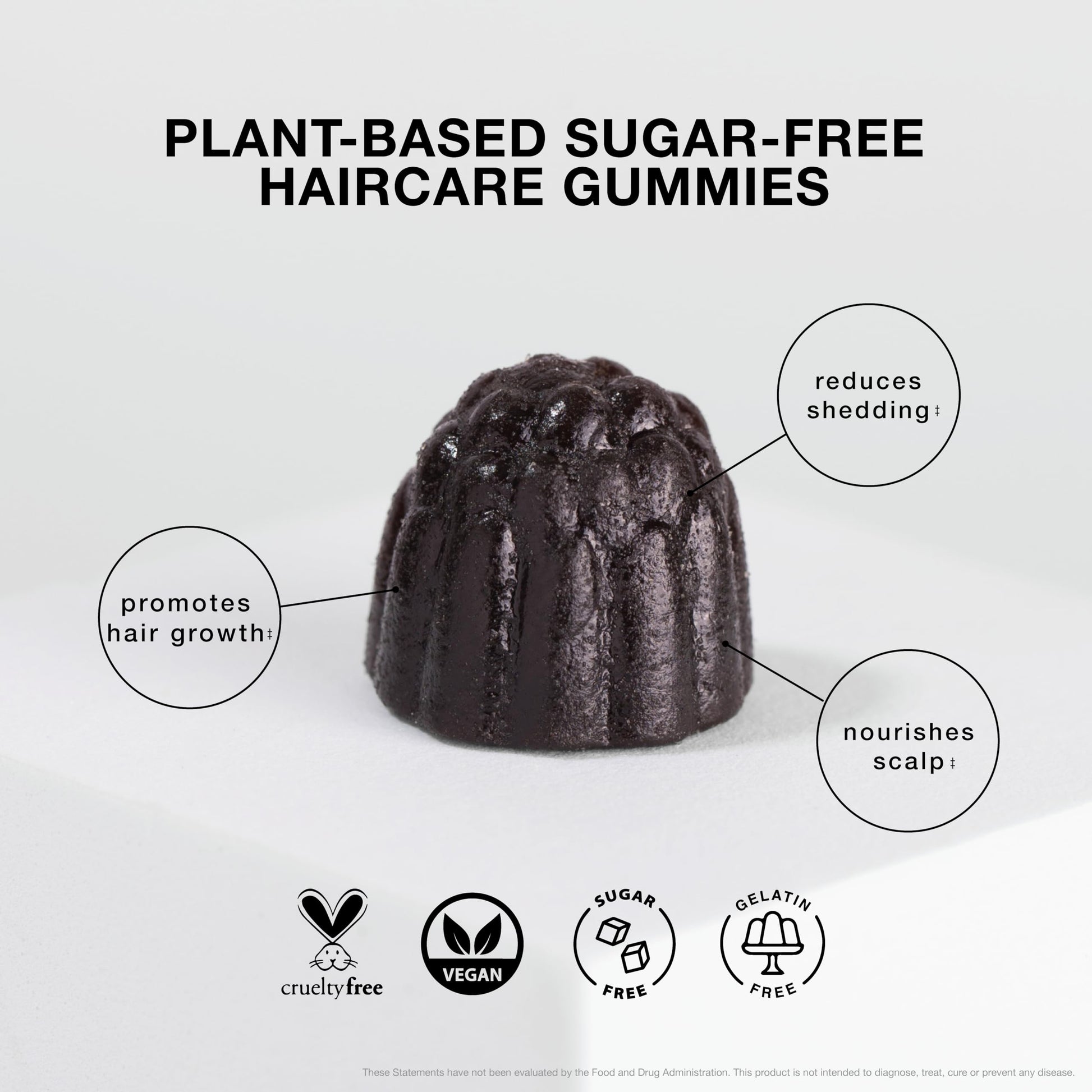 Lavender IMARAÏS Beauty Grow Haircare Gummy - Organic Functionable Mushrooms to Support Healthy Hair Growth & Nourish Scalp - Chaga, Reishi, Snow Mushroom - Blueberry Flavored, Sugar-Free, 60 Gummies