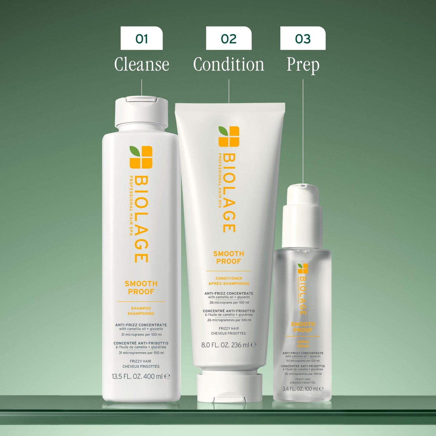 Dim Gray Biolage Smooth Proof Shampoo - Gently Cleanses and Adds Shine, Nourishes, Moisturizes & Tames Frizz, For All Frizzy Hair Types, With Camellia Oil & Glycerin, Vegan & Paraben-Free, 13.5 Fl Oz