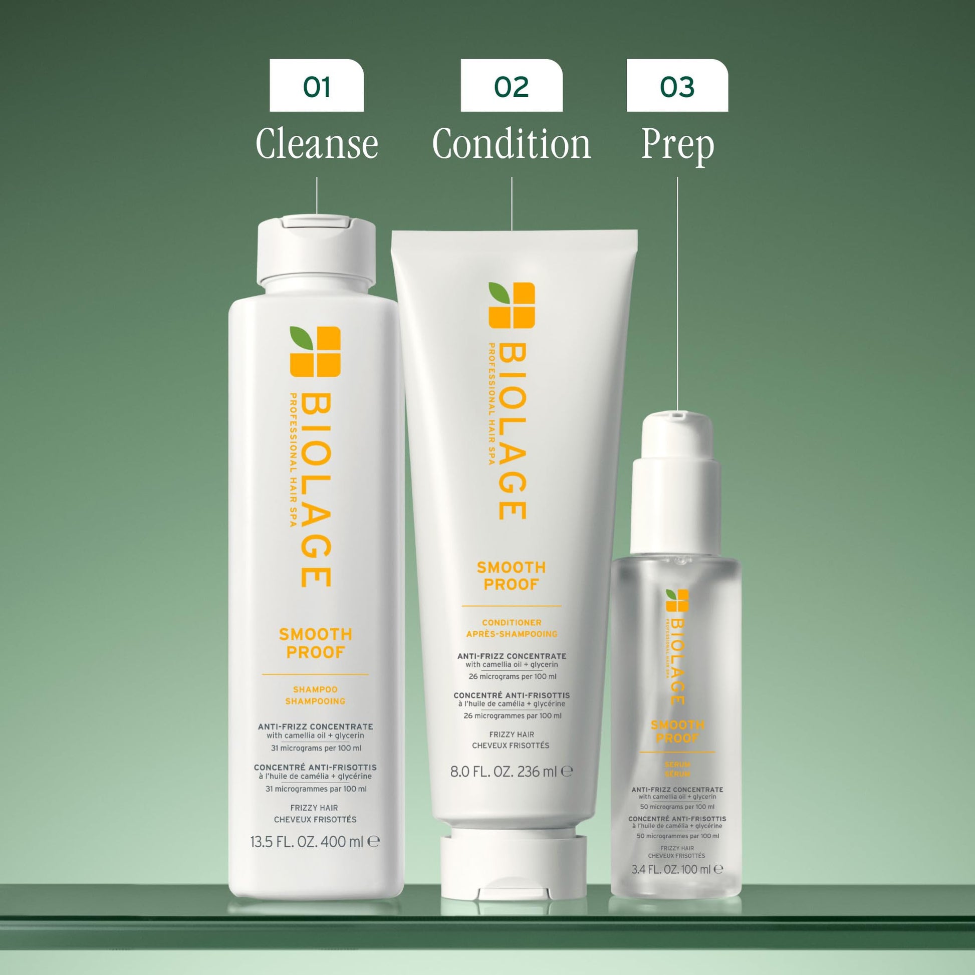 Dim Gray Biolage Smooth Proof Shampoo - Gently Cleanses and Adds Shine, Nourishes, Moisturizes & Tames Frizz, For All Frizzy Hair Types, With Camellia Oil & Glycerin, Vegan & Paraben-Free, 13.5 Fl Oz