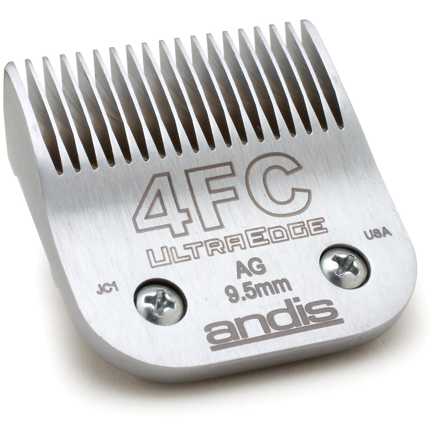 White Smoke Andis – 64123, Ultra Edge Detachable Dog Clipper Blade – Carbon-Infused Steel, Long-Lasting Sharp Edges with Deep Teeth, Removes Hair 3/8-Inch (9.5 mm) - Fits AG, AGC, BDC Models - Size-4 FC, Chrome