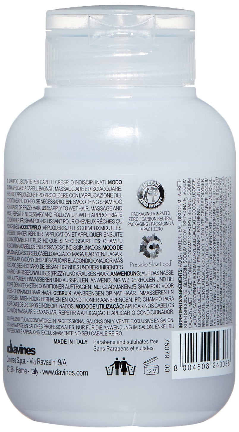 Light Gray Davines Love Smoothing Shampoo, 2.5 Fl Oz