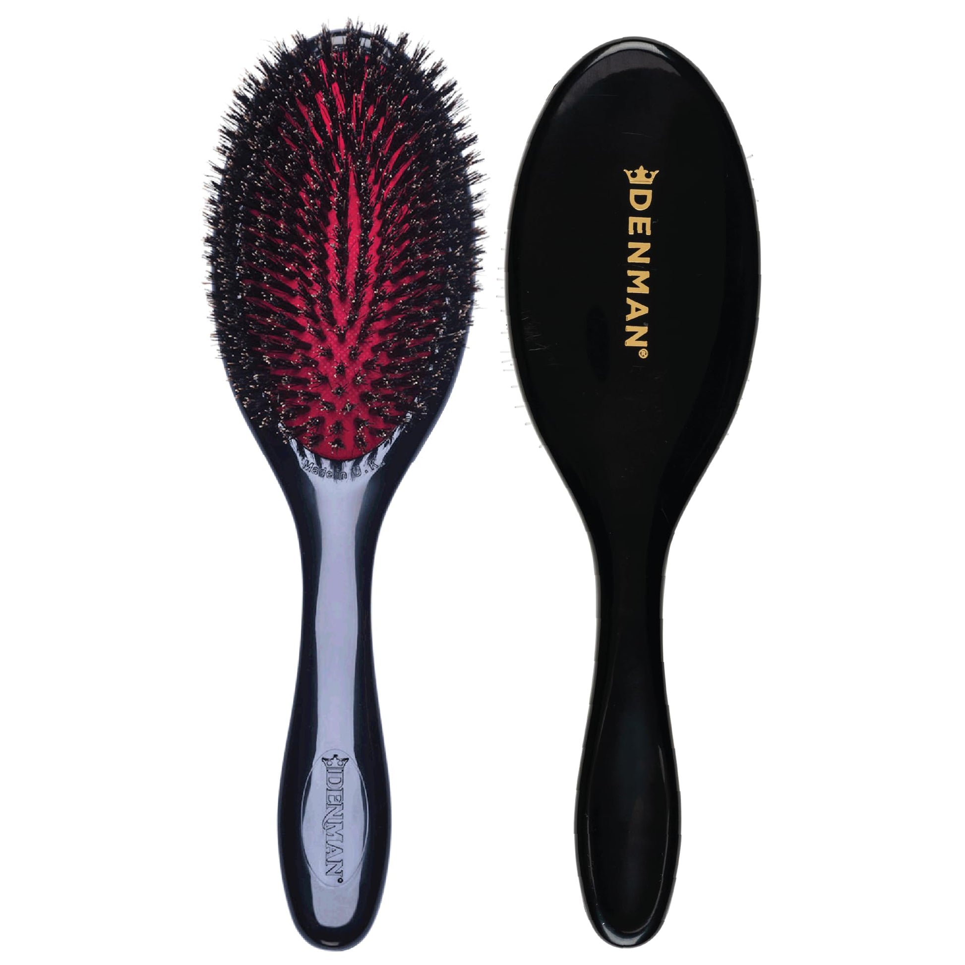 White Smoke Denman Natural Bristle Grooming Brush, Medium