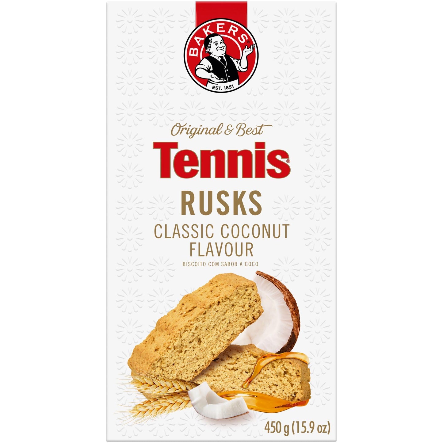 White Smoke Bakers Tennis Biscuit Rusk | 1 Pack | 450g | Coconut Flavored Rusk | Special Edition |