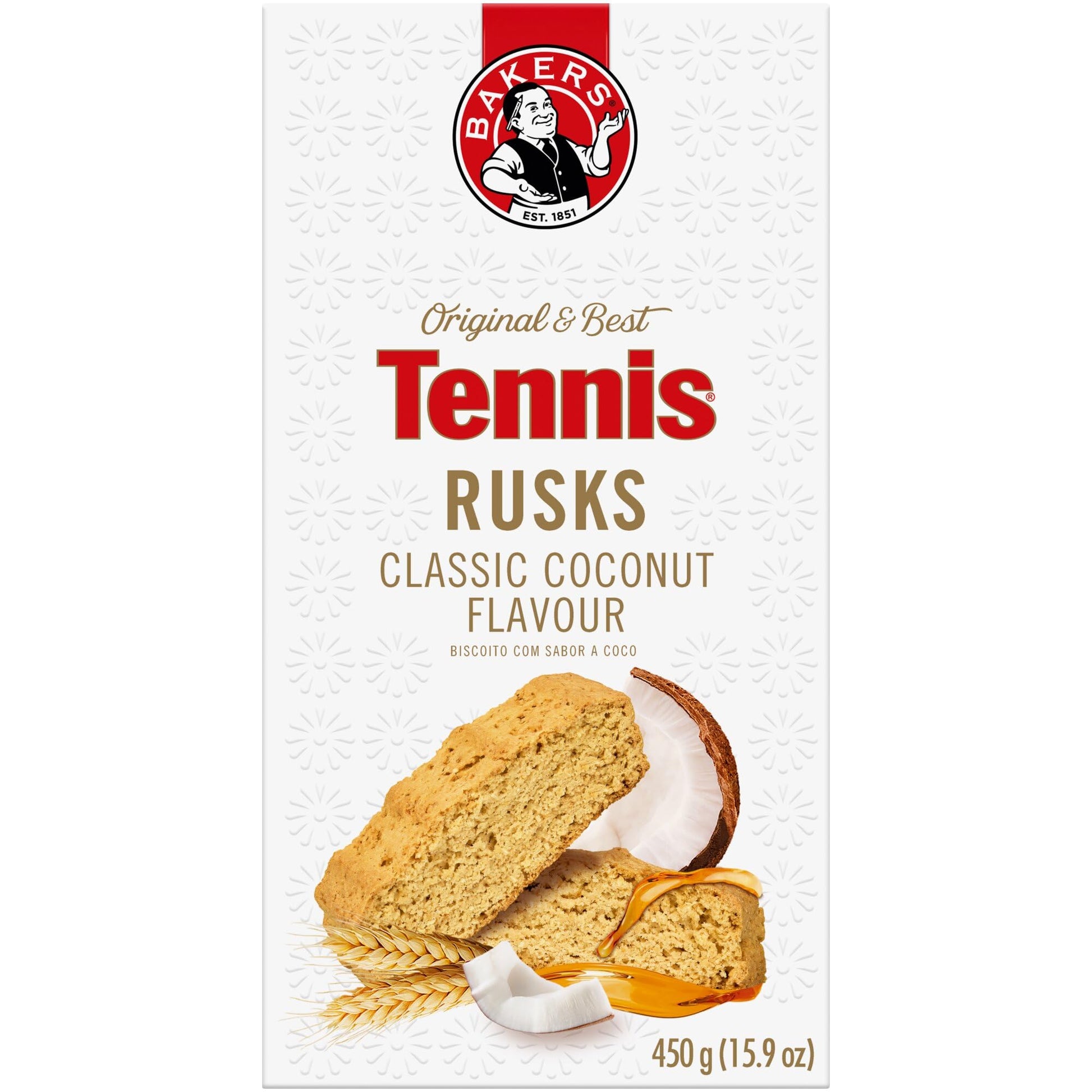 White Smoke Bakers Tennis Biscuit Rusk | 1 Pack | 450g | Coconut Flavored Rusk | Special Edition |