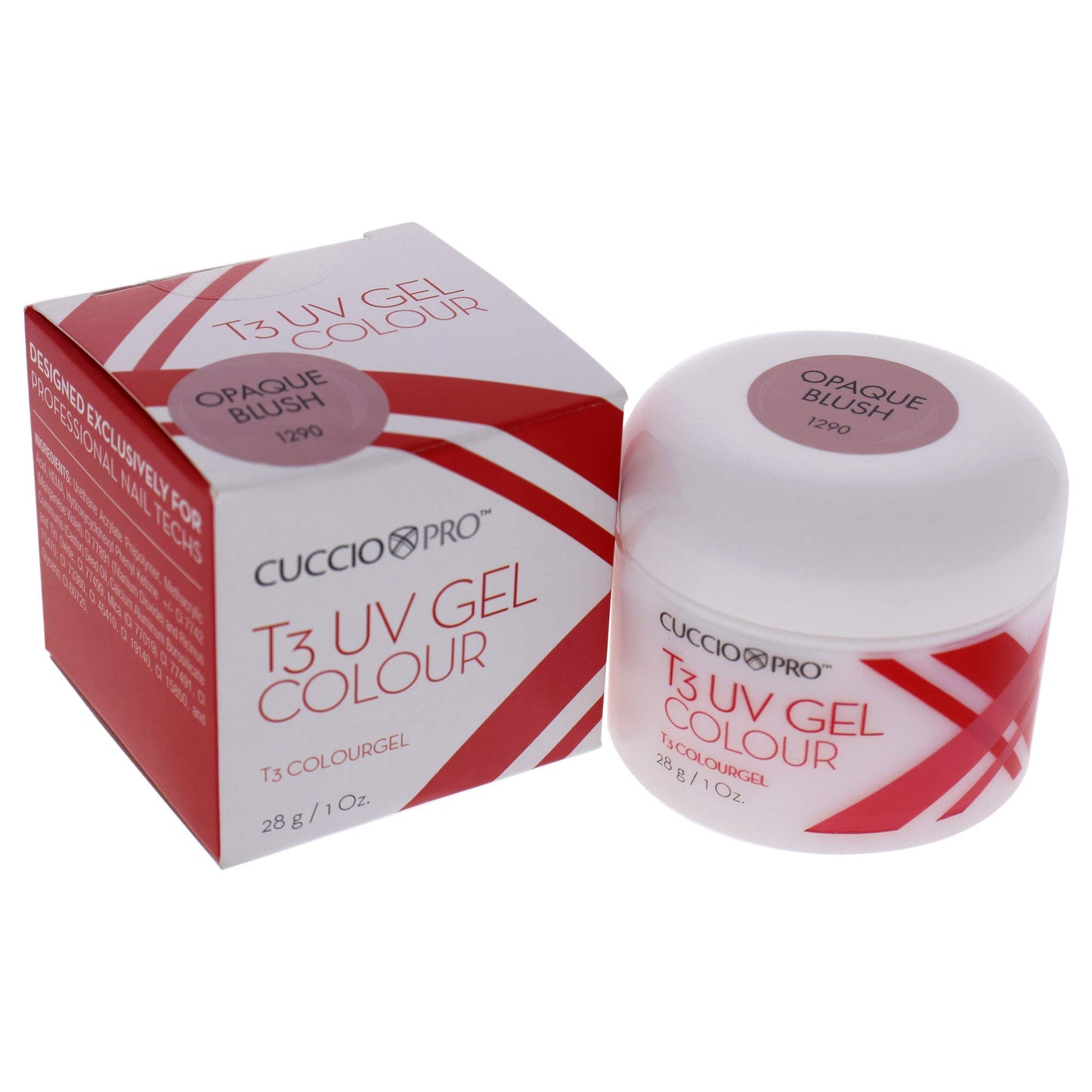 White Smoke Cuccio Pro T3 Uv Gel Colour - Opaque Blush 1 Oz