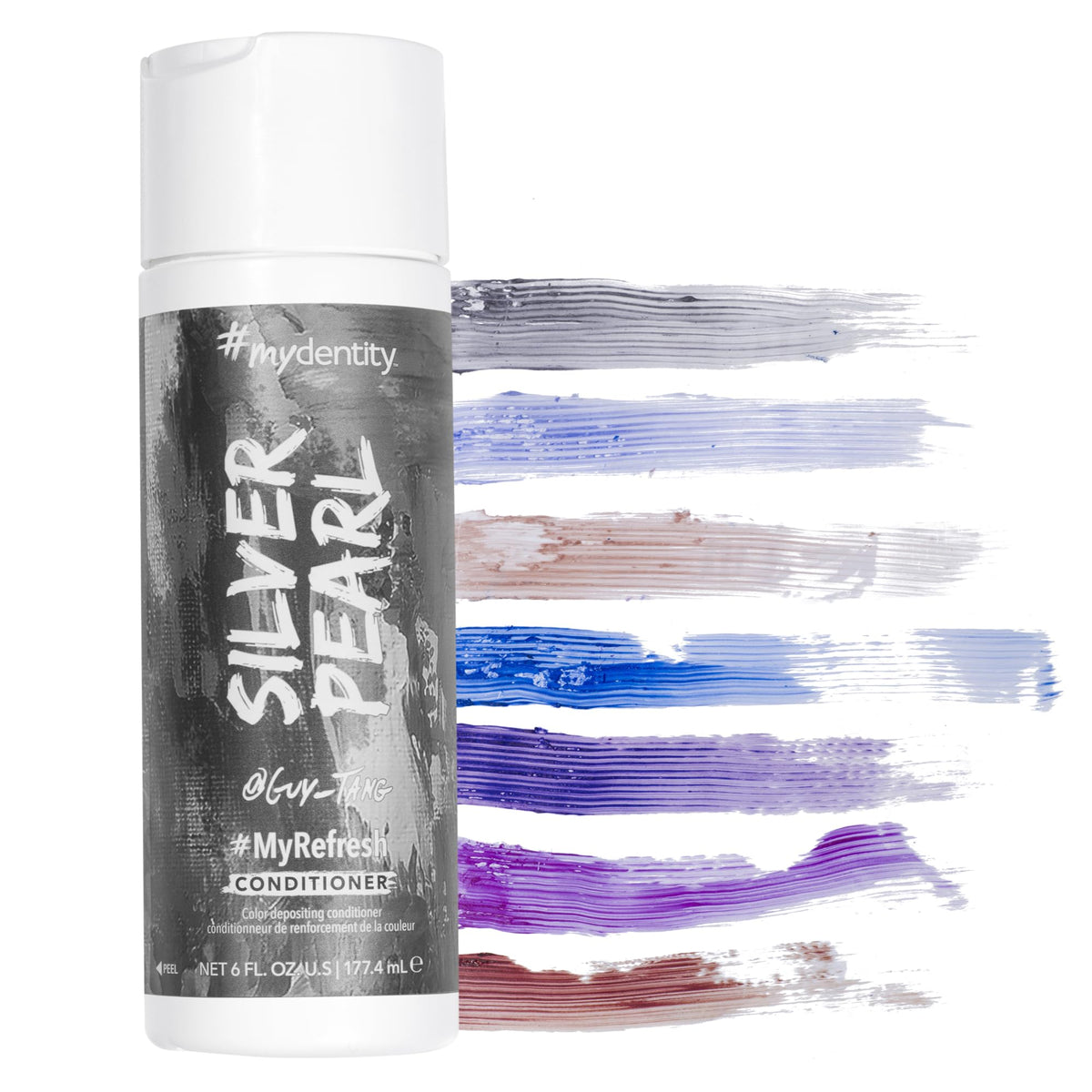 White Smoke #mydentity MyRefresh Color Depositing Conditioner, Silver Pearl, 6 oz | Temporary Hair Dye | Color Lasts up to 25 washes