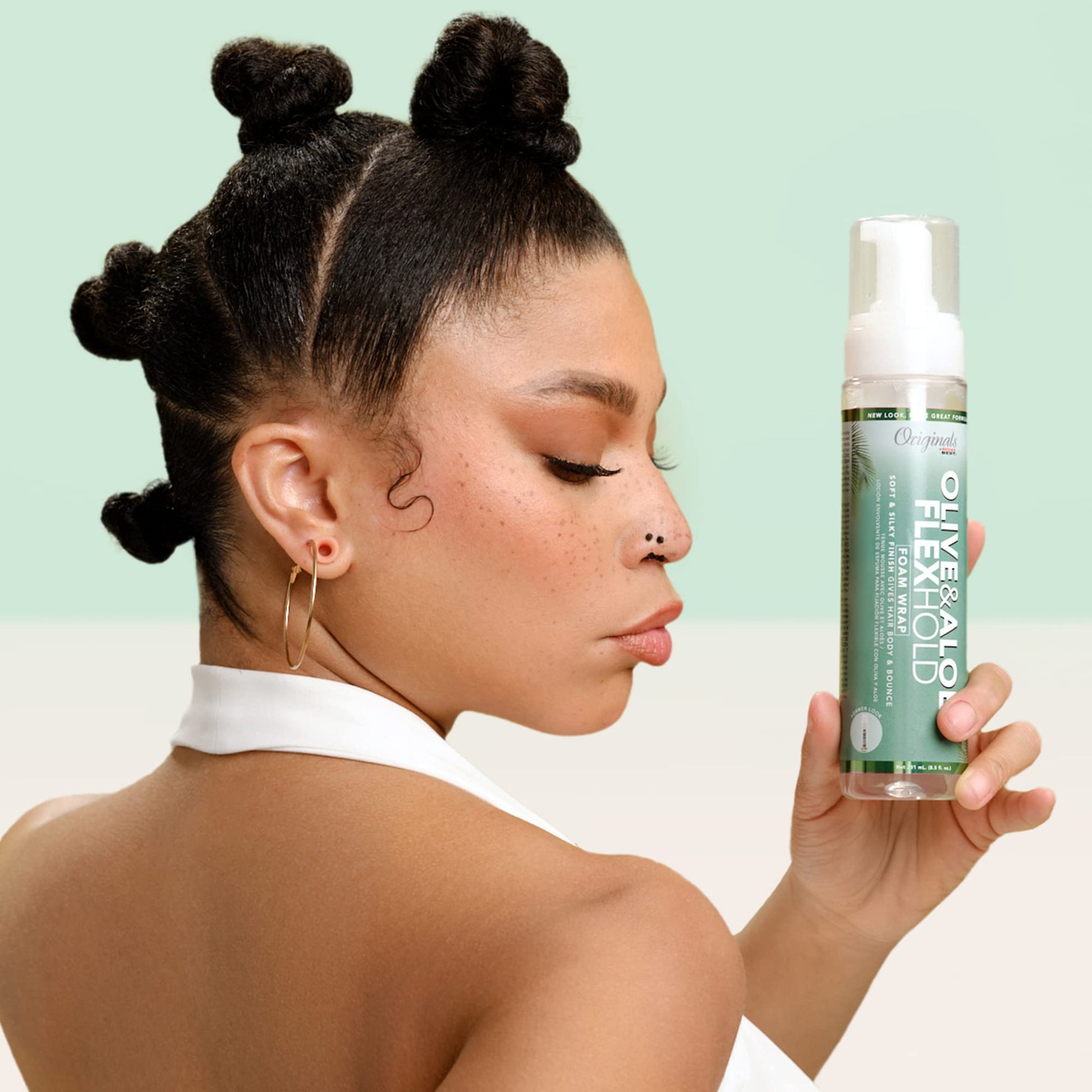 Light Gray Originals by Africa's Best Olive Oil Foam Wrap Lotion, 6.5oz Bottle, Natural Conditioning, Alcohol Free Flexible Hold, Moisturizes and Helps Strengthen Hair