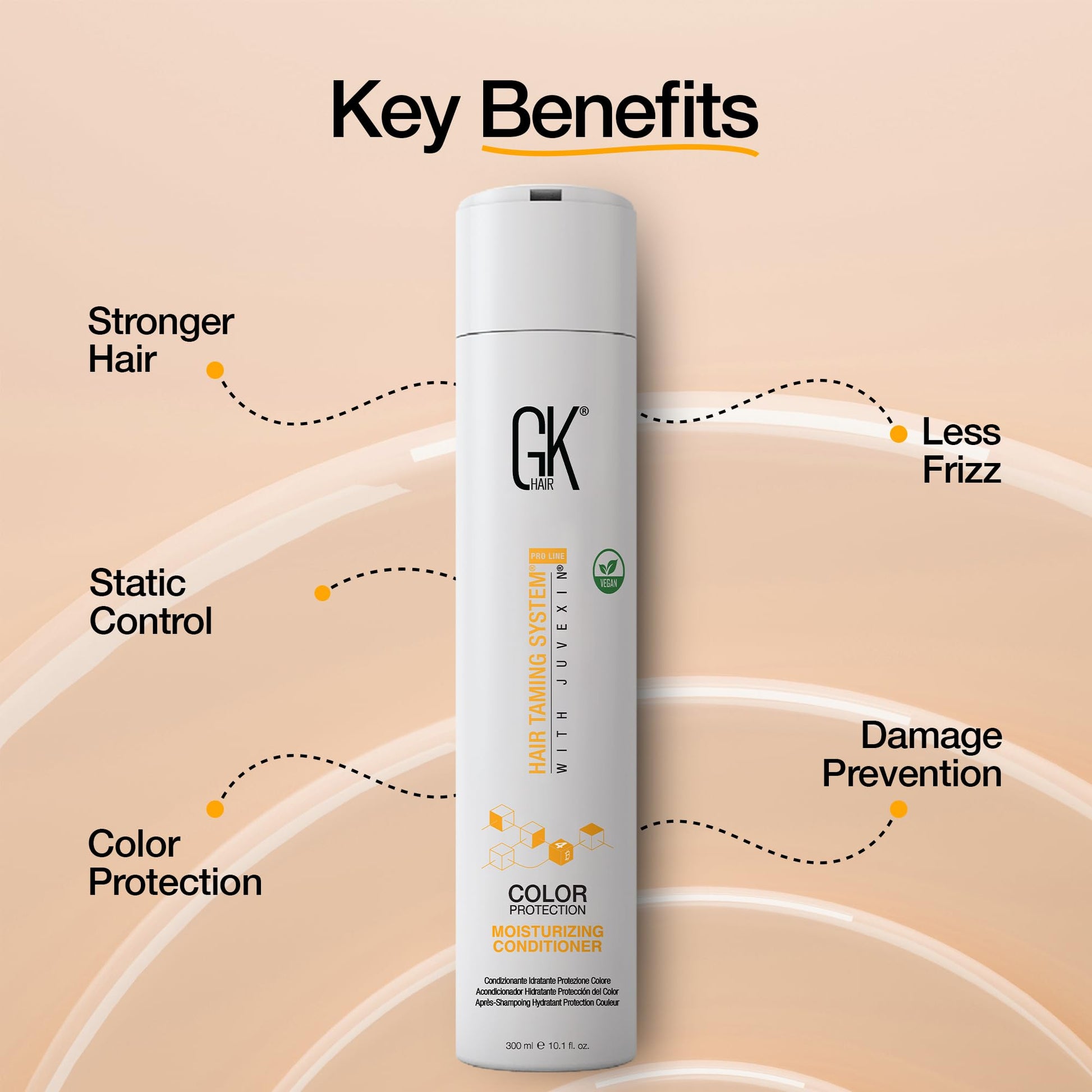 Wheat GK HAIR Hydrate Moisturizing Conditioner for Dry Damaged Colored Hair Protection Deep Conditioning with Keratin Frizz Control Smooth Healthy All Hair Sulfate Free Women and Men – 10.1 Ounce