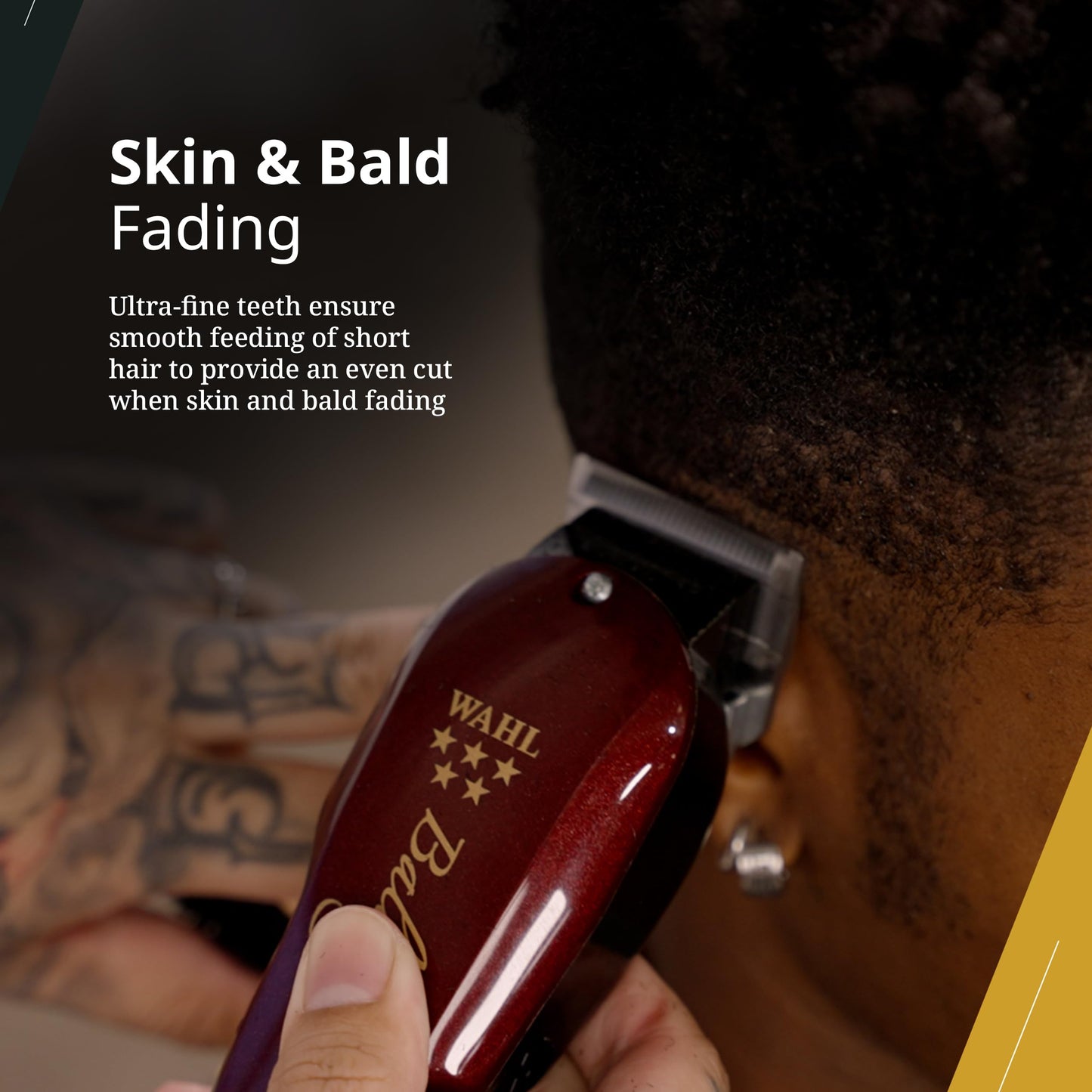 Black Wahl Professional Balding Blade 6X0 Ultra Close Replacement For 5 Star Balding Clipper