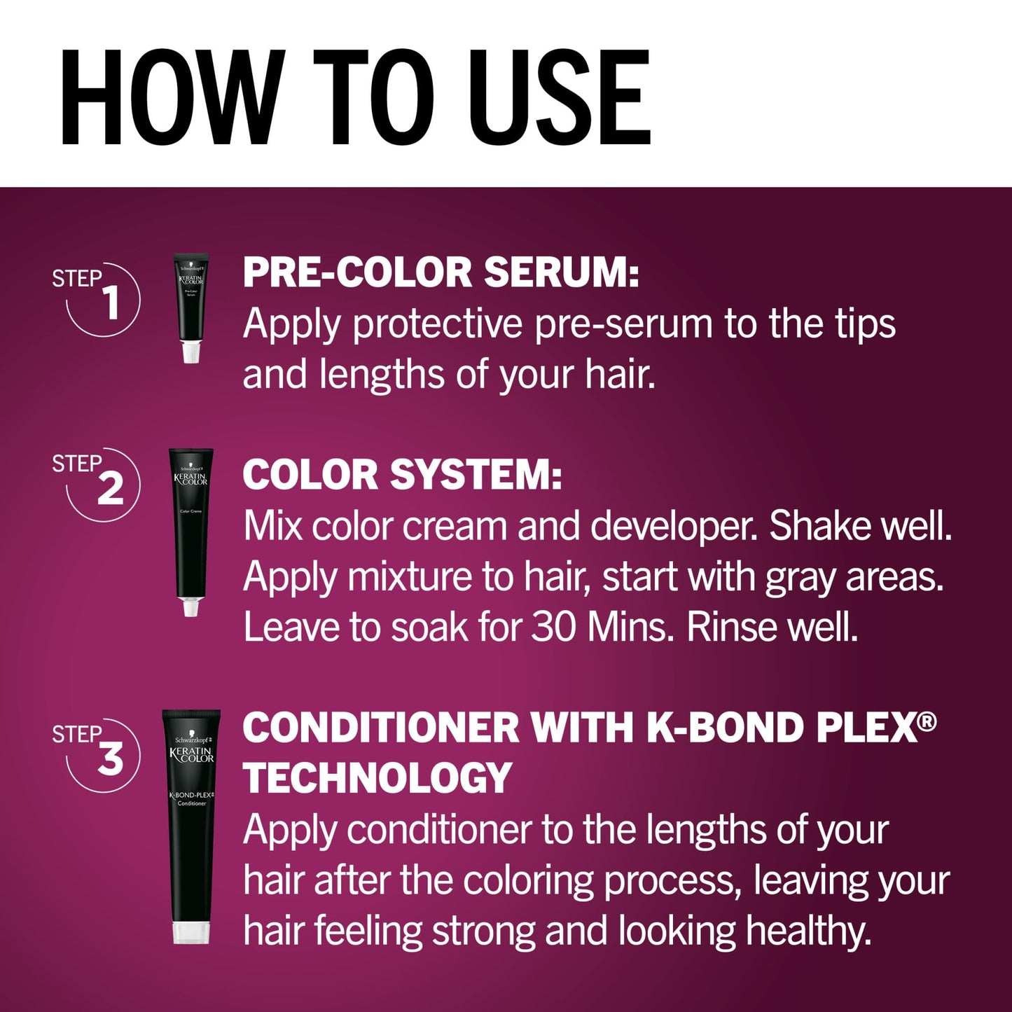 Dark Red Schwarzkopf Keratin Permanent Hair Dye Cream, 7.7 Medium Auburn, Professional Quality Color for Up to 100% Gray Coverage, Bond Enforcing System