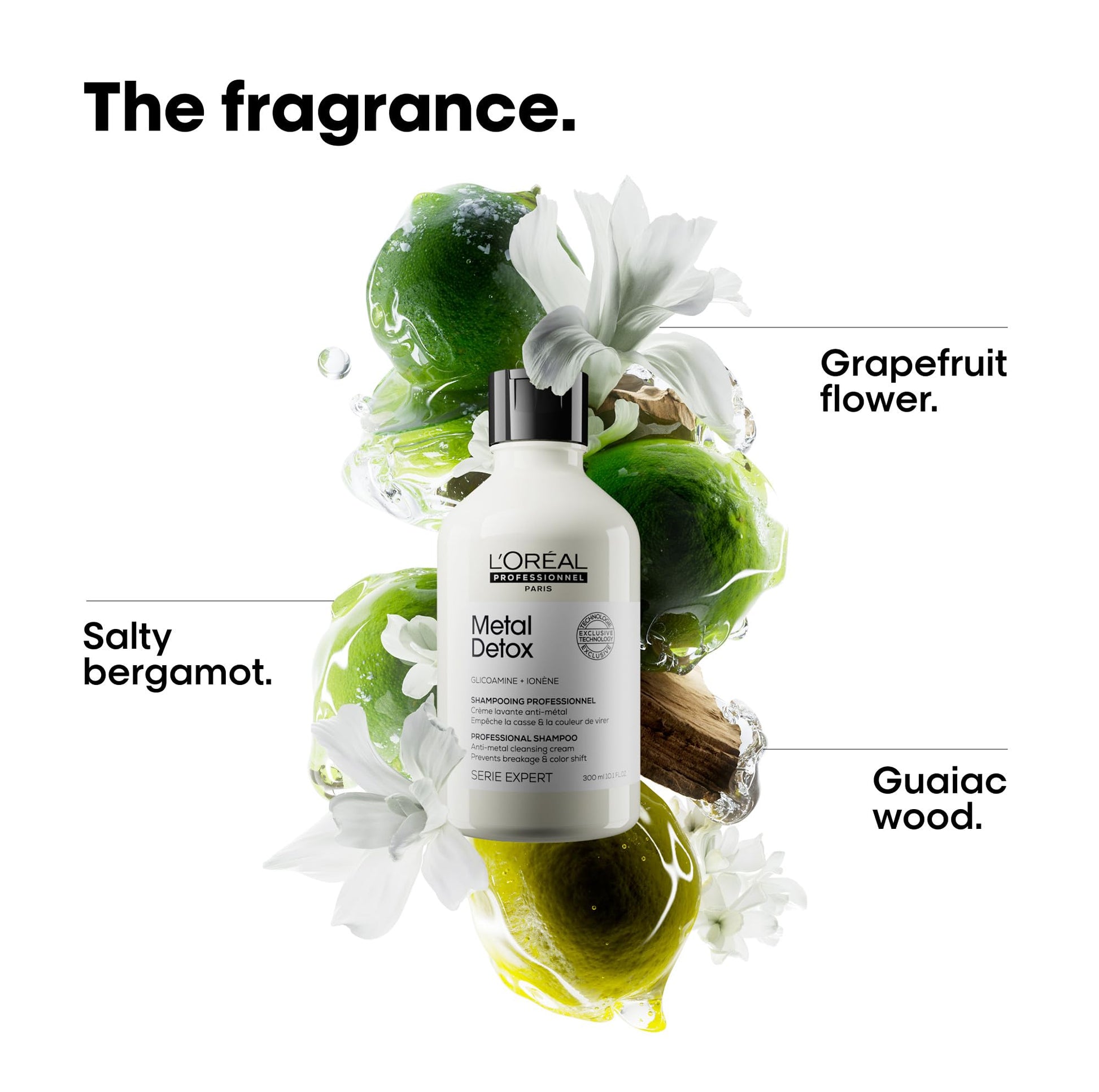 White Smoke L'Oréal Professionnel Paris Metal Detox Shampoo - Hard Water Chelating Shampoo For Damaged Hair, Removes Metal Build Up and Protects Color & Shine, Paraben & Sulfate-Free