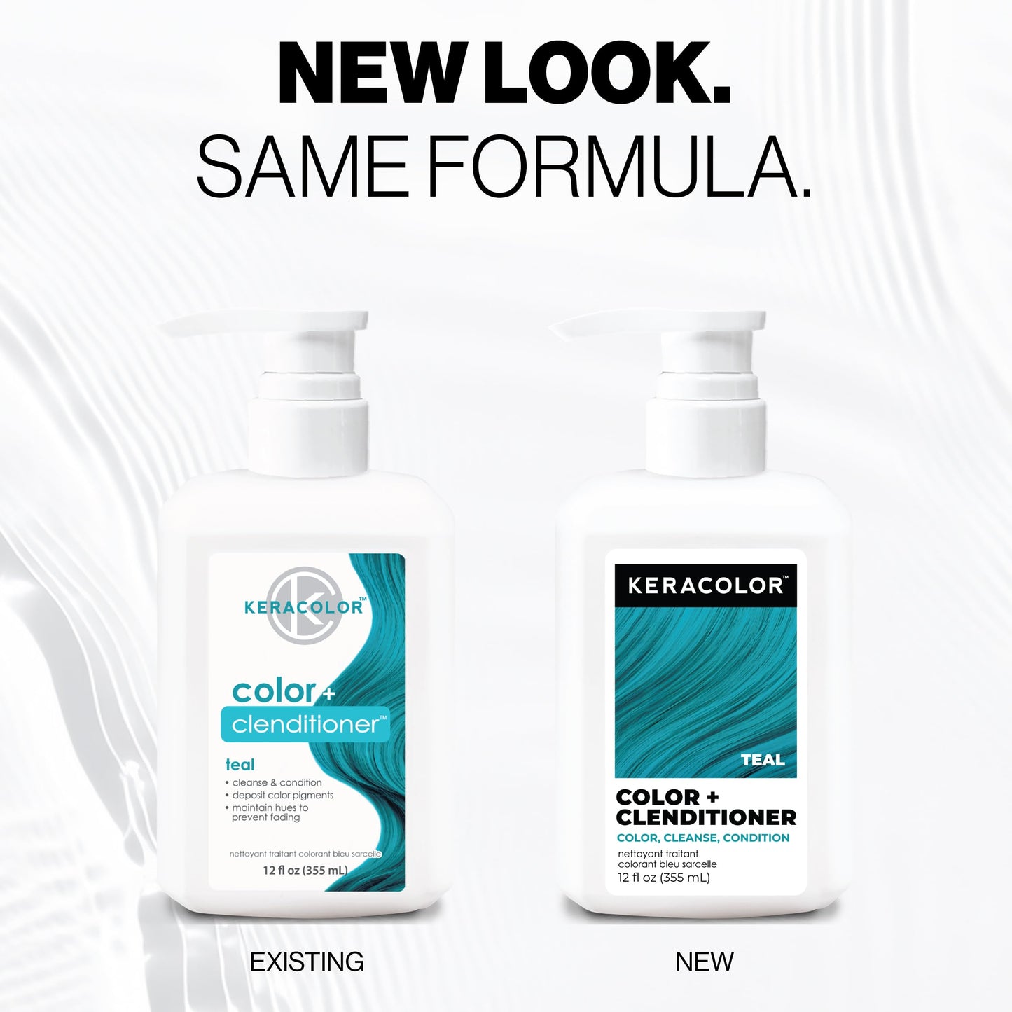 White Smoke Keracolor Clenditioner TEAL Hair Dye - Semi Permanent Hair Color Depositing Conditioner, Cruelty-free, 12 Fl. Oz.