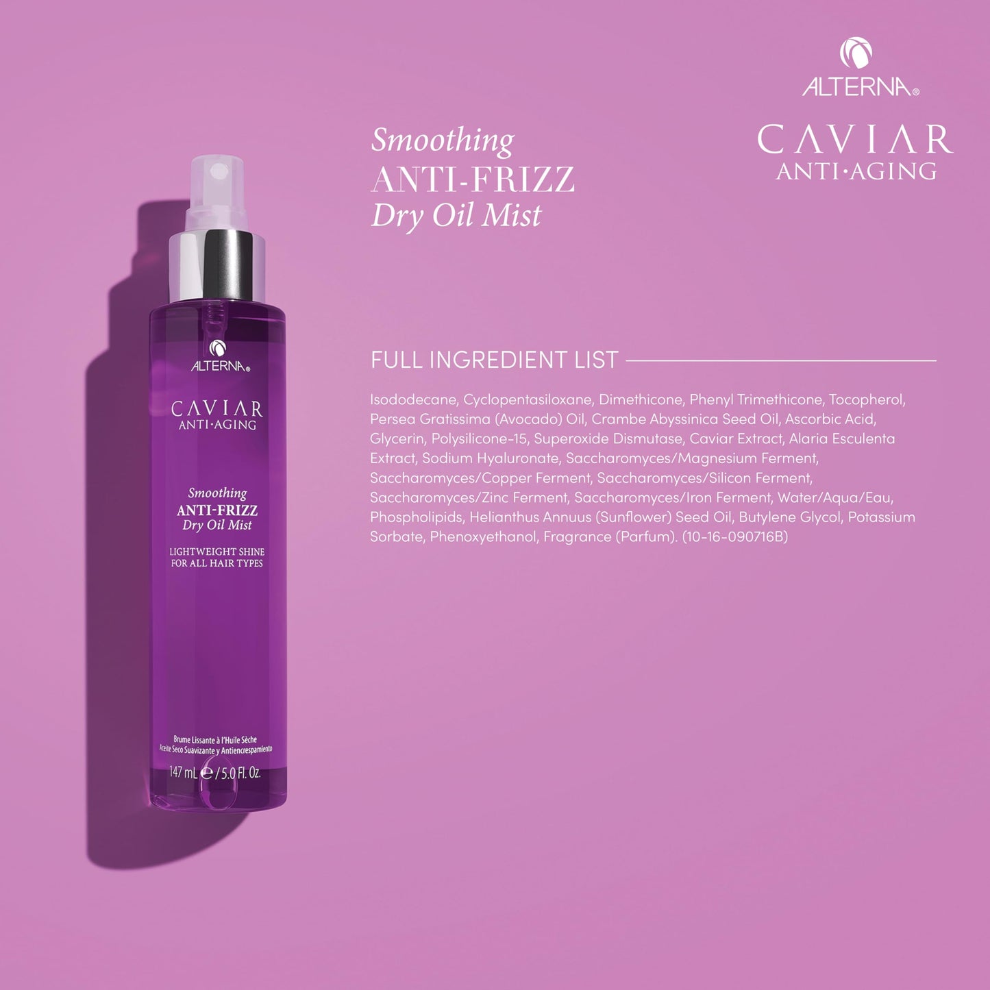 Orchid Alterna Caviar Anti-Aging Smoothing Anti-Frizz Dry Oil Mist, 5 Fl Oz (Pack of 1)