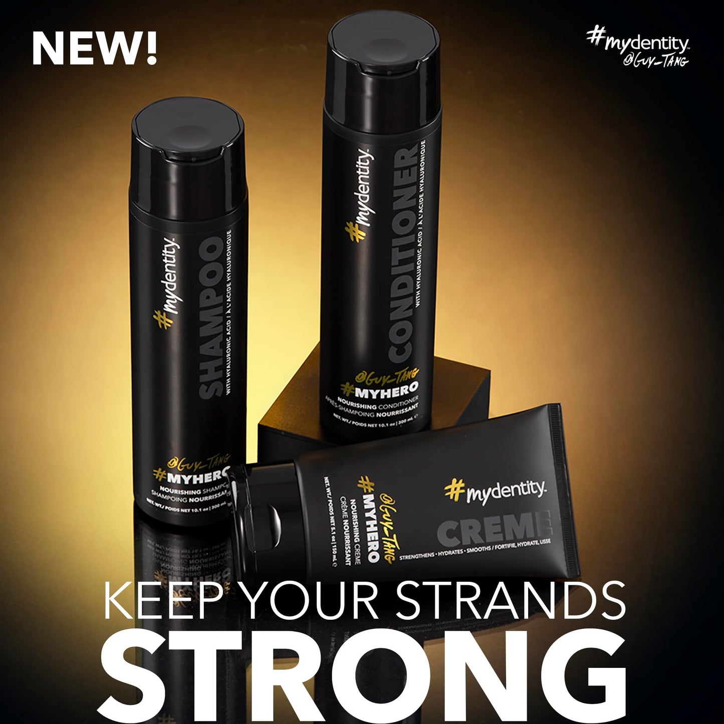 Black #mydentity #MyHero Nourishing Crème, 5 oz | Multi use – Blow Dry or Air-Dry | Hydrolyzed Collagen | Reduces Frizz for up to 48 hours