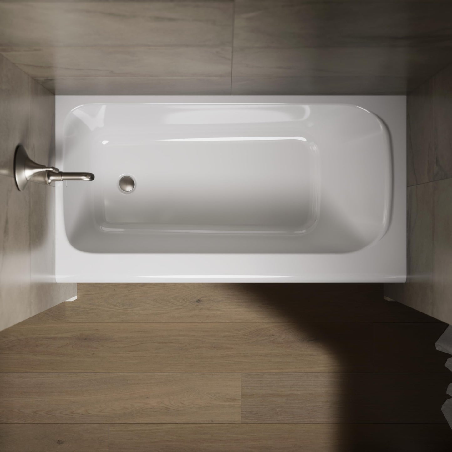 Dim Gray Kohler 25831-LA-0 Avec® 60" x 32" alcove bath, left drain, White