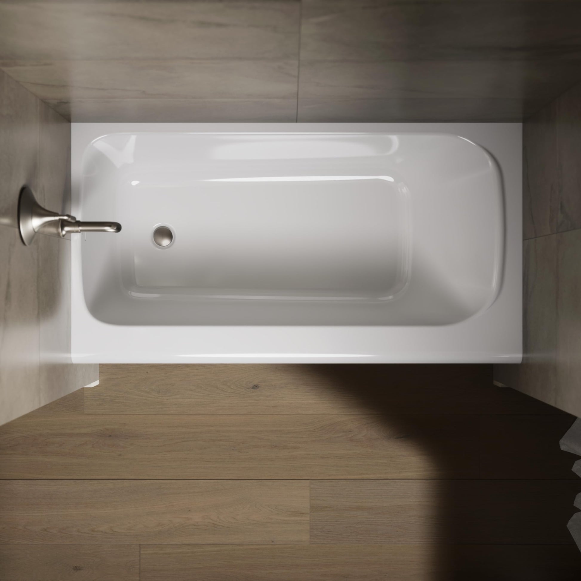 Dim Gray Kohler 25831-LA-0 Avec® 60" x 32" alcove bath, left drain, White