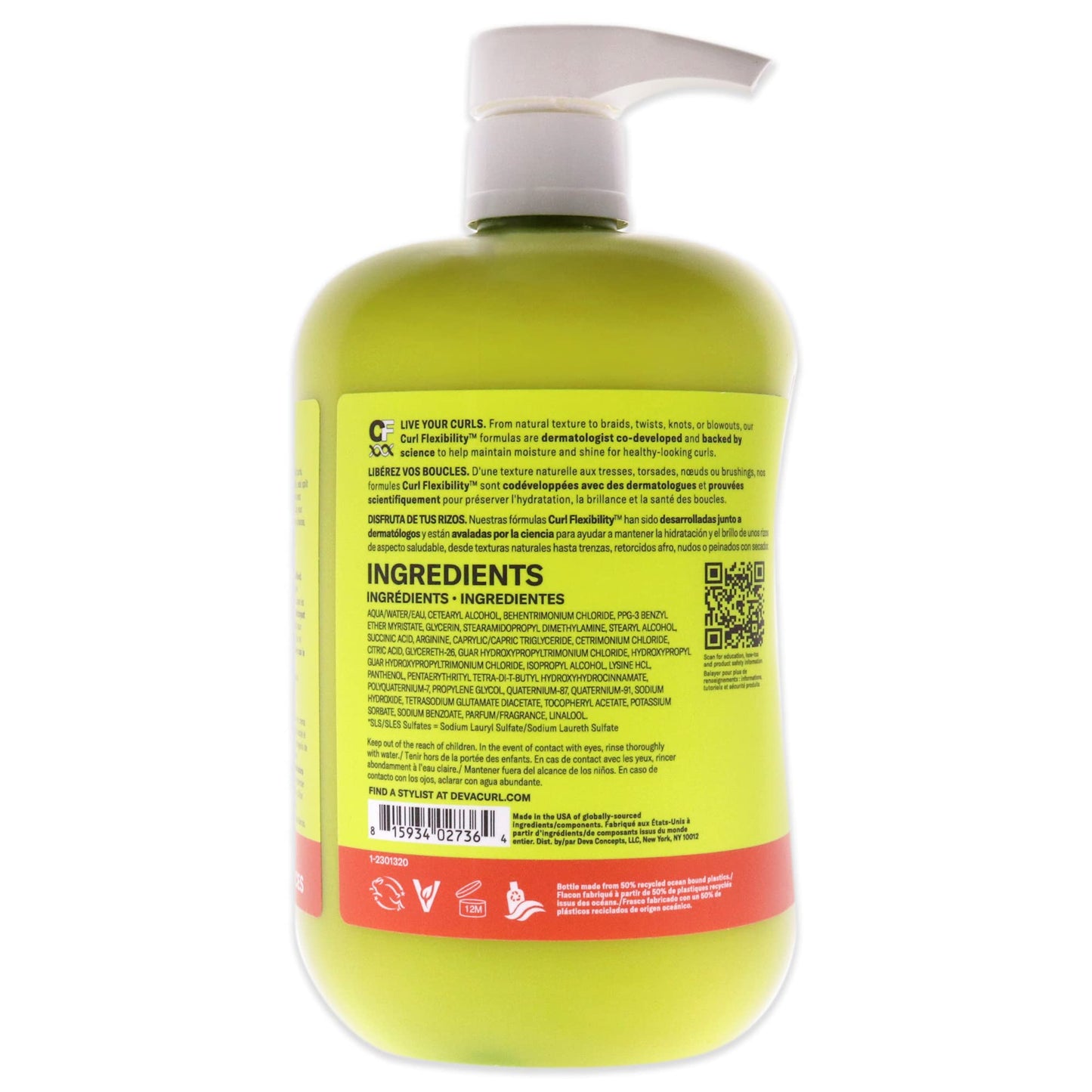 White Smoke DevaCurl CurlBond Re-Coiling Cream Conditioner, Cozy Getaway, 32 fl. oz.