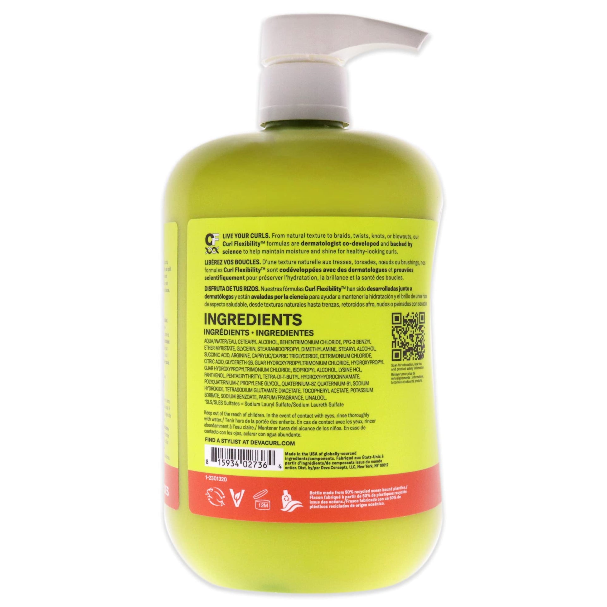 White Smoke DevaCurl CurlBond Re-Coiling Cream Conditioner, Cozy Getaway, 32 fl. oz.