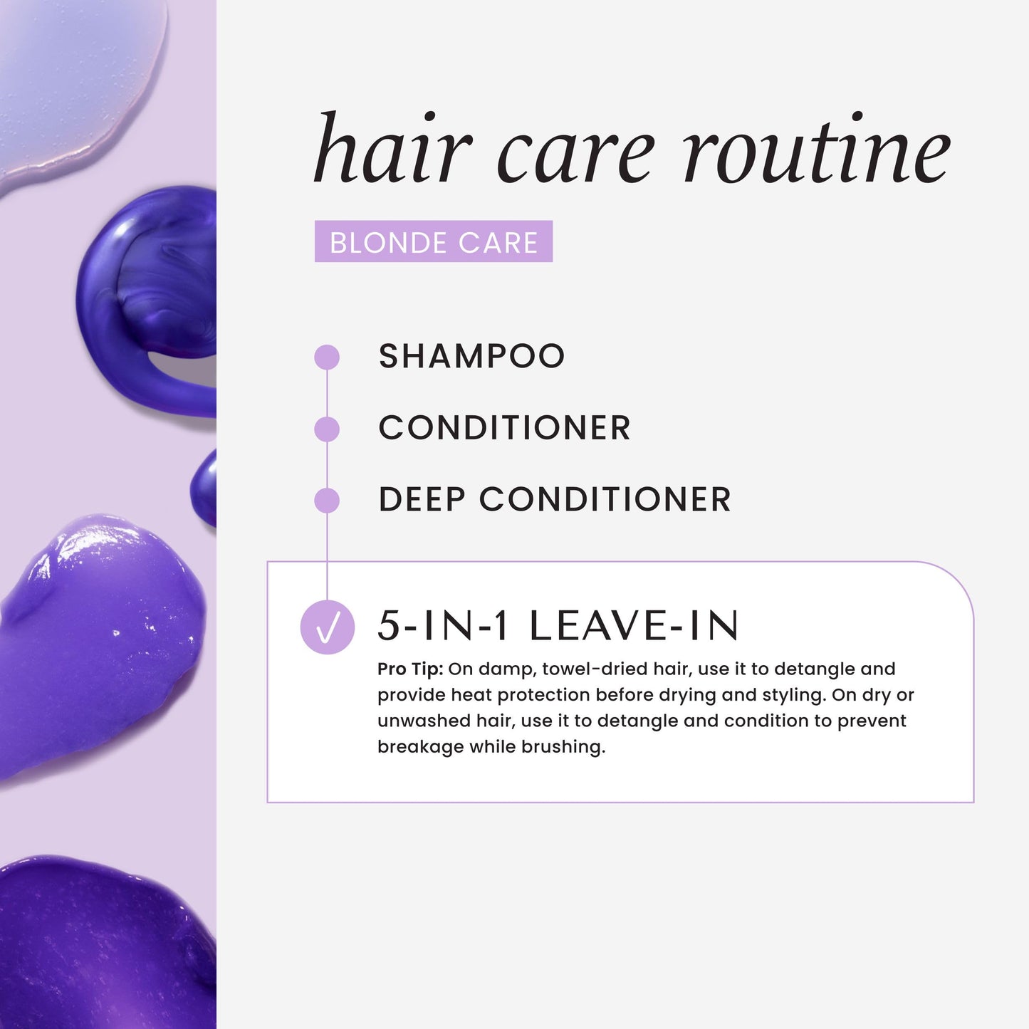 White Smoke HASK BLONDE CARE 5-IN-1 Leave-In Spray Conditioner 2 Piece Bundle- vegan formula, cruelty free, color safe, gluten-free, sulfate-free, paraben-free