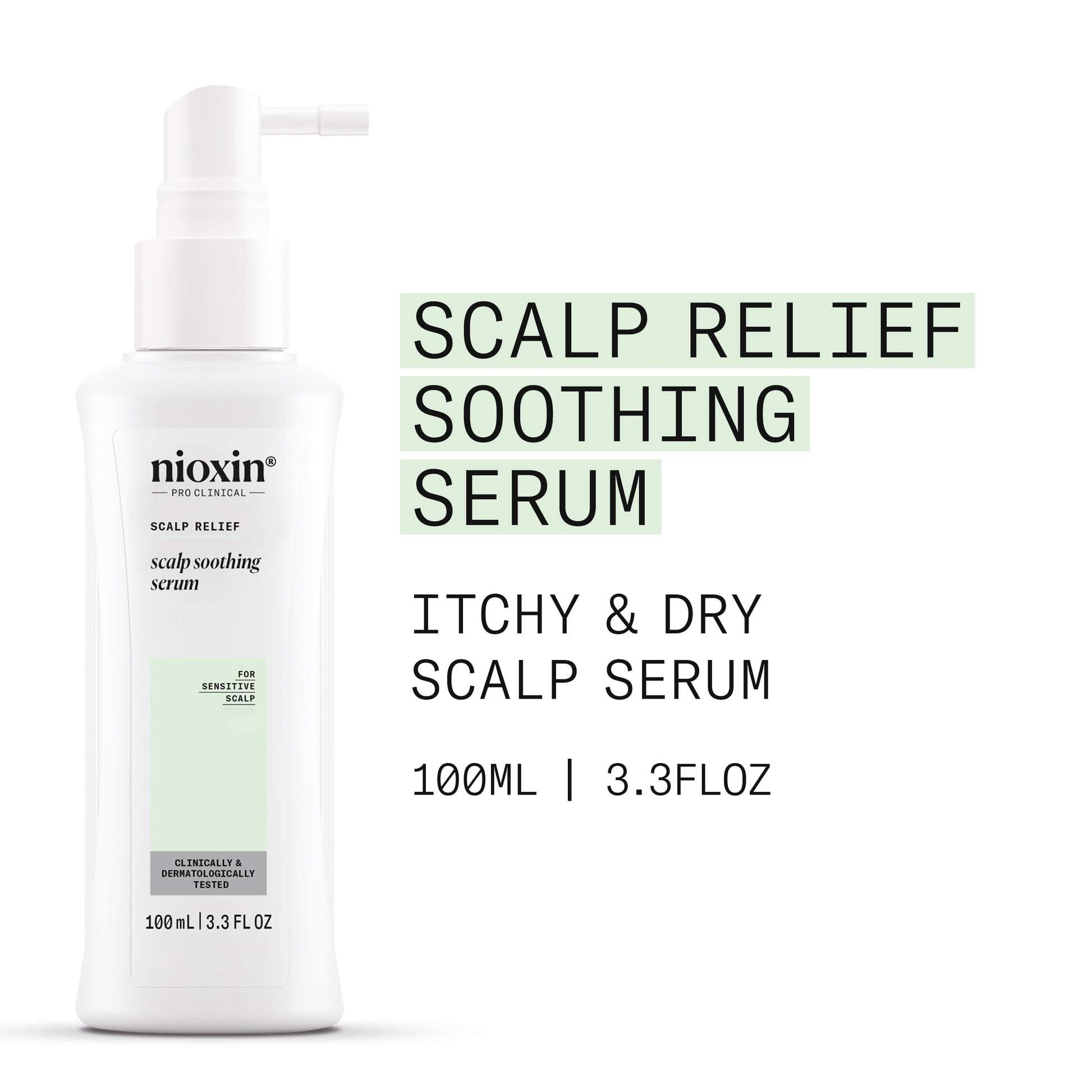 White Smoke NIOXIN Scalp Relief Scalp Soothing Serum | Leave-in Treatment for Sensitive Scalp| Made with Aloe Vera and Vitamin E | 3.3 Fl Oz