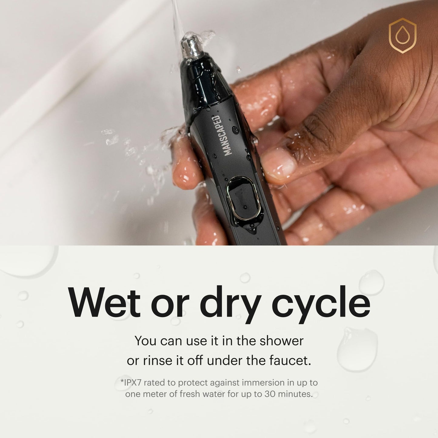 Lavender MANSCAPED® The Weed Whacker® 2.0 Electric Nose & Ear Hair Trimmer – 7,000 RPM Precision Tool with Rechargeable Battery, Wet/Dry, Easy to Clean, Improved Stainless Steel Replaceable Blade