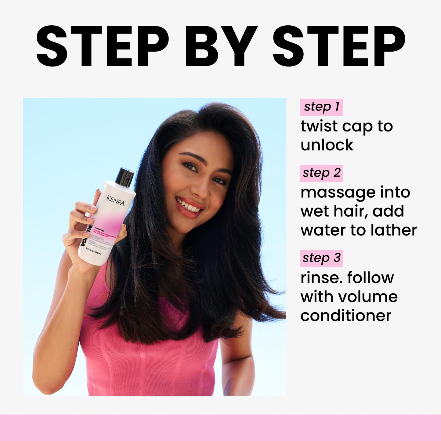 White Smoke Kenra Professional Volume Shampoo | Creates Body, Bounce & Fullness | Increases Volume up to 45% | Adds Shine | Color Safe | Fine To Normal Hair | 10.1 fl. oz.