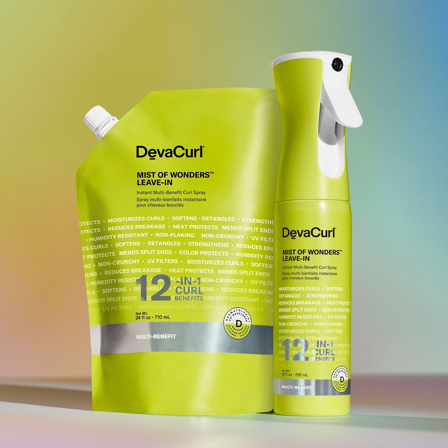 Dark Khaki DevaCurl Mist of Wonders Leave In Multi-Benefit Curl Spray, 10 oz
